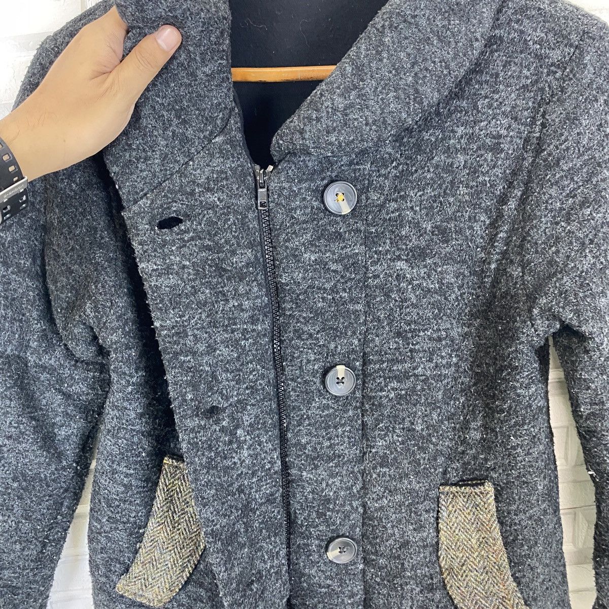 Harris Tweed Harris Tweed Natural Palette Wool Down Jacket Size M / US 6-8 / IT 42-44 - 8 Thumbnail