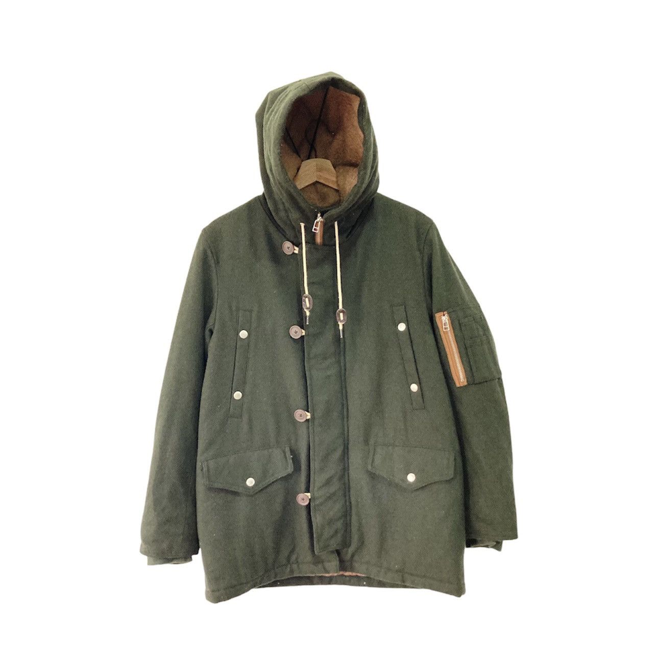 Japanese Brand Jun Men 1958 MultiPocket Tactical Wool Jacket Size US M / EU 48-50 / 2 - 1 Thumbnail