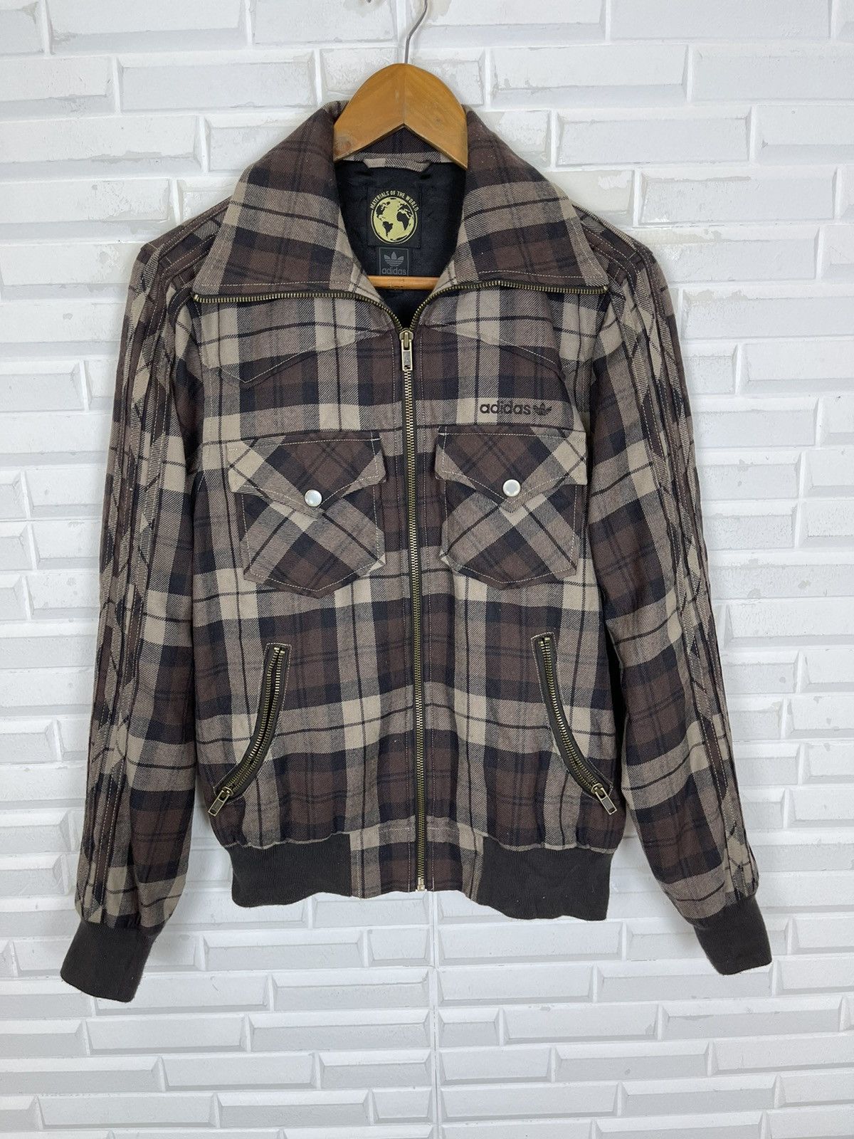 Adidas 🚀RARE ADIDAS Trefoil Tartan Flannel Style Zipped Size US S / EU 44-46 / 1 - 1 Thumbnail