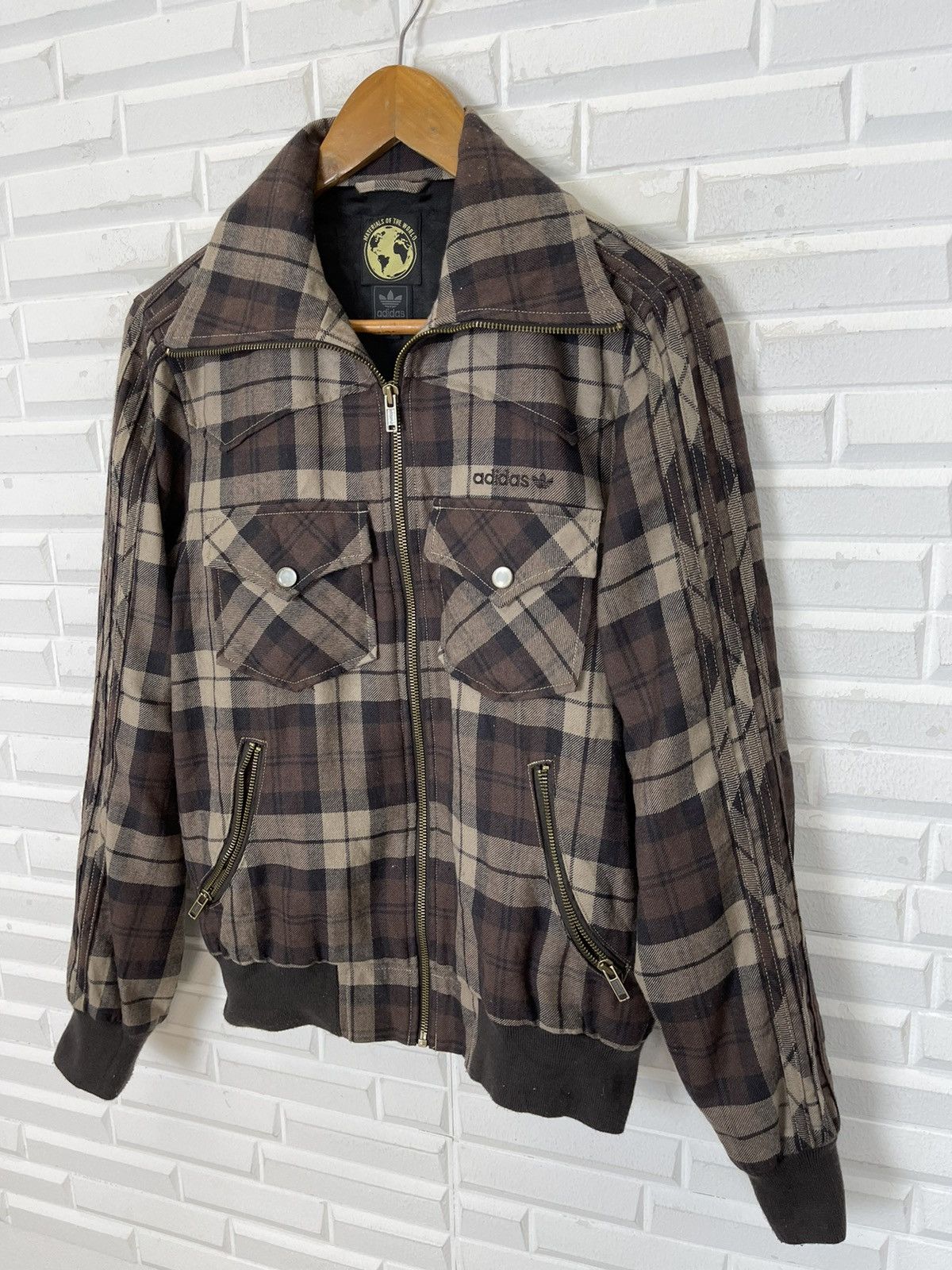 Adidas 🚀RARE ADIDAS Trefoil Tartan Flannel Style Zipped Size US S / EU 44-46 / 1 - 2 Thumbnail