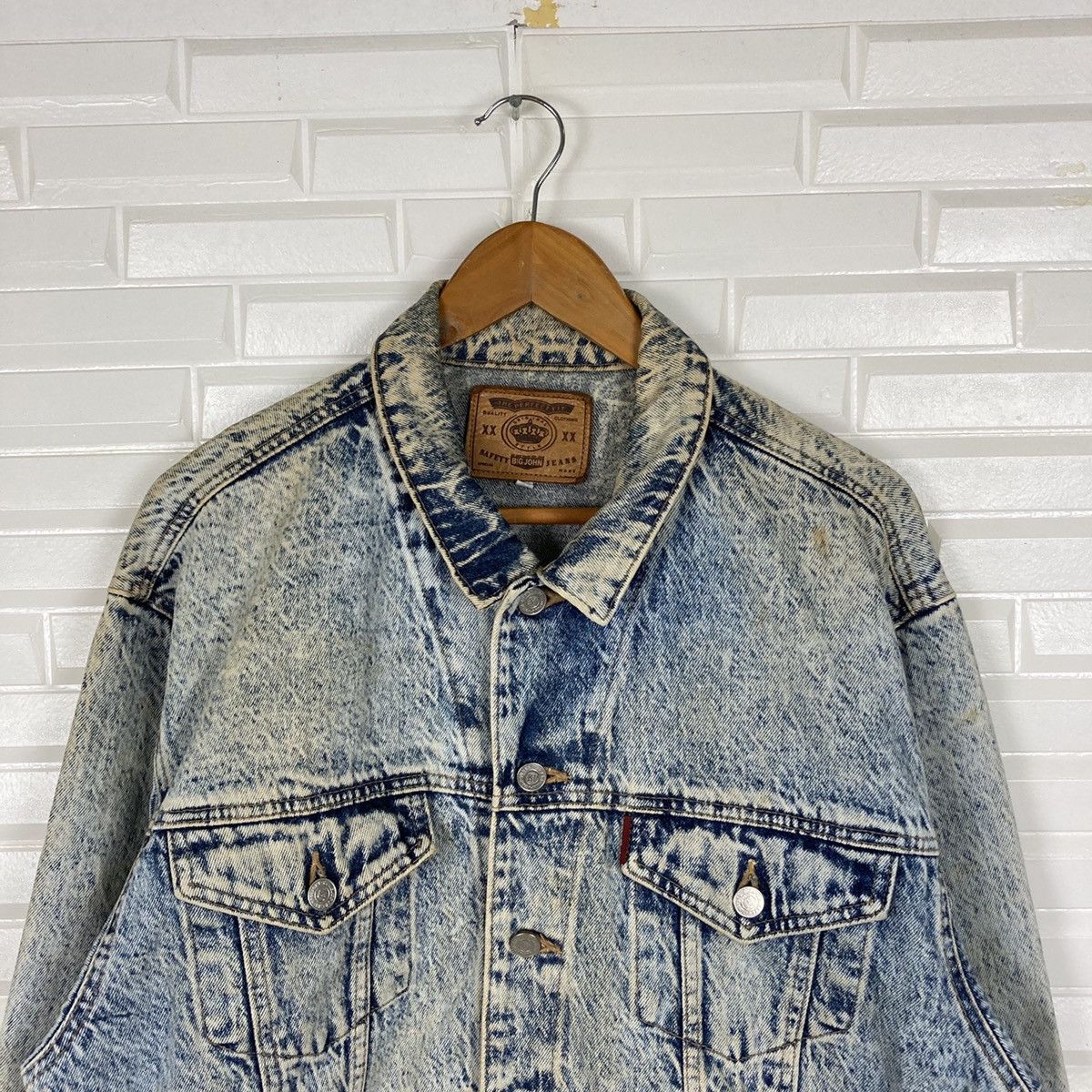 Big John × Vintage 🔥LAST PRICE🔥 Vintage Big John Faded Denim Jacket Size US M / EU 48-50 / 2 - 4 Thumbnail