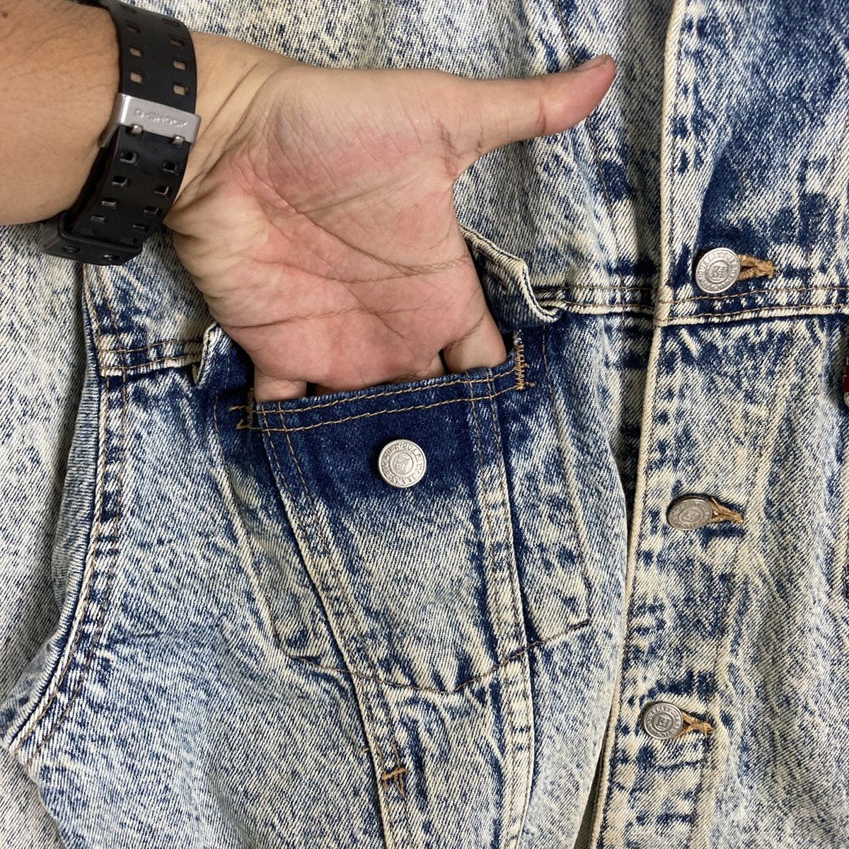 Big John × Vintage 🔥LAST PRICE🔥 Vintage Big John Faded Denim Jacket Size US M / EU 48-50 / 2 - 9 Thumbnail