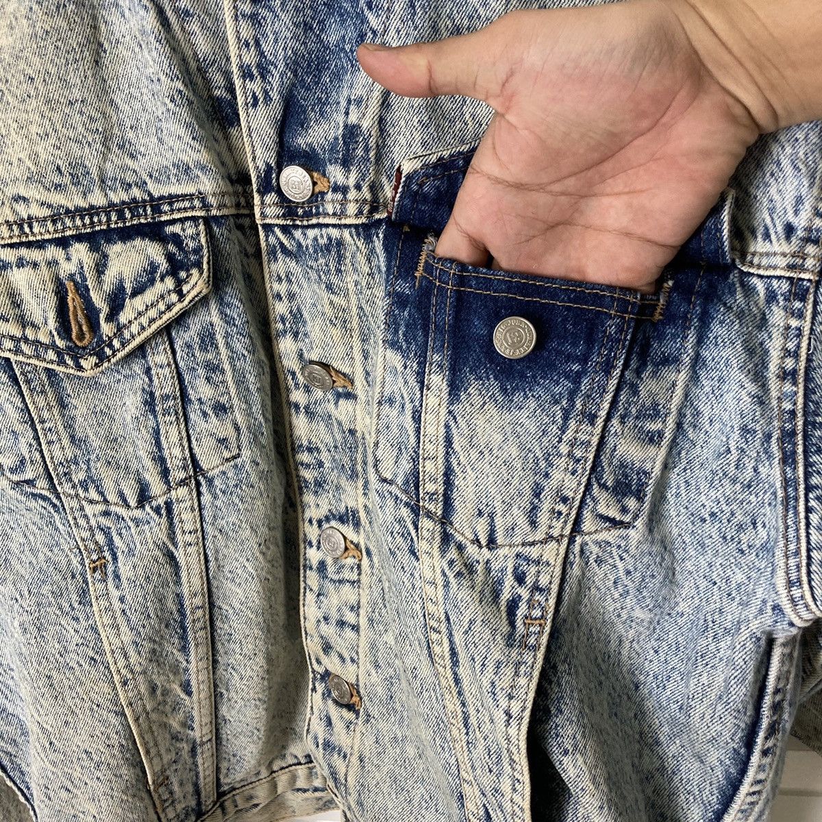 Big John × Vintage 🔥LAST PRICE🔥 Vintage Big John Faded Denim Jacket Size US M / EU 48-50 / 2 - 10 Thumbnail