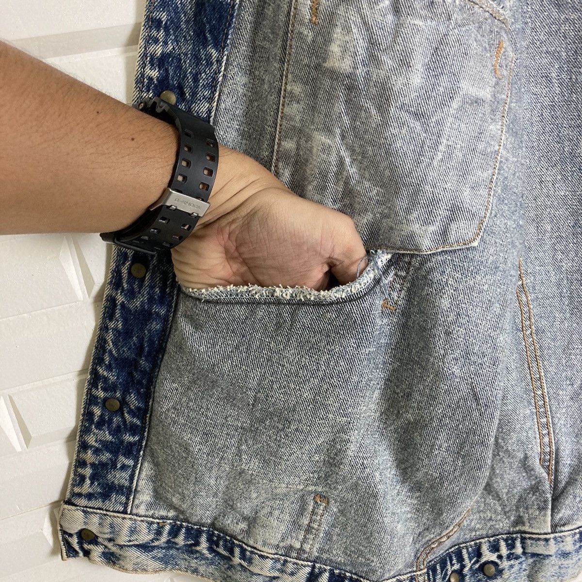 Big John × Vintage 🔥LAST PRICE🔥 Vintage Big John Faded Denim Jacket Size US M / EU 48-50 / 2 - 15 Thumbnail