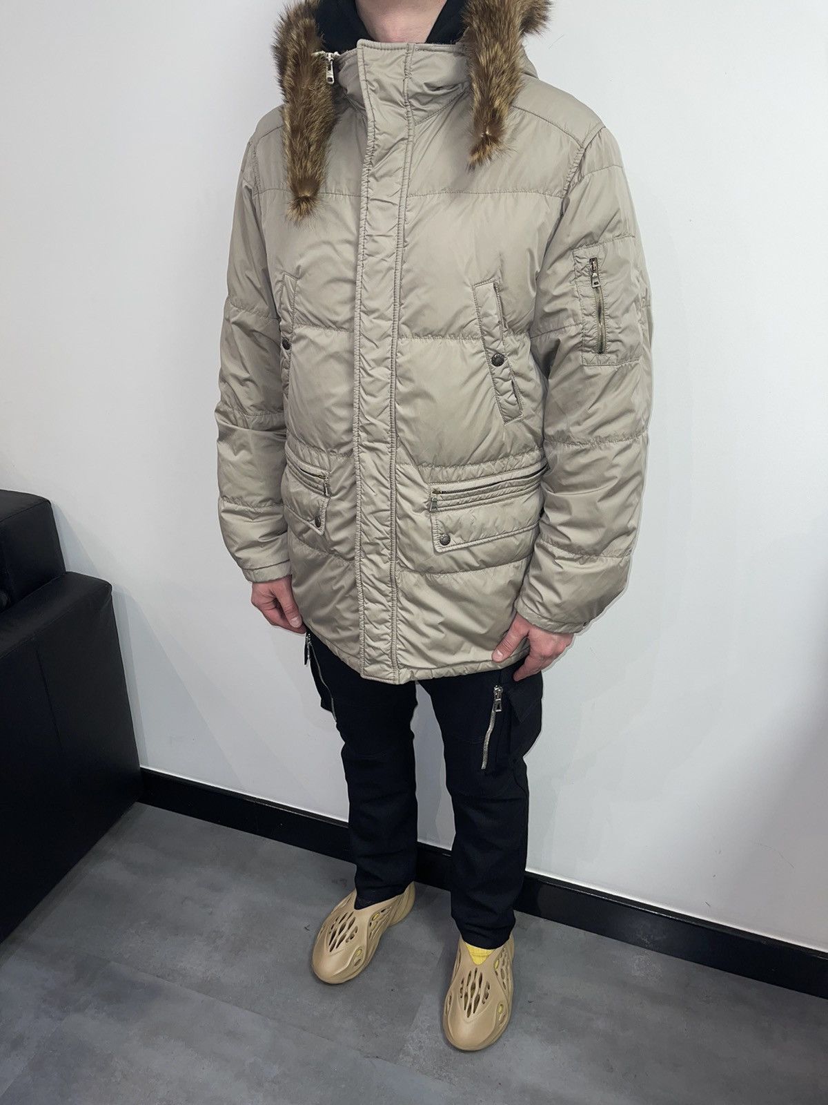 Prada AW07 Prada Beige Technical Hooded Parka Size US M / EU 48-50 / 2 - 1 Thumbnail