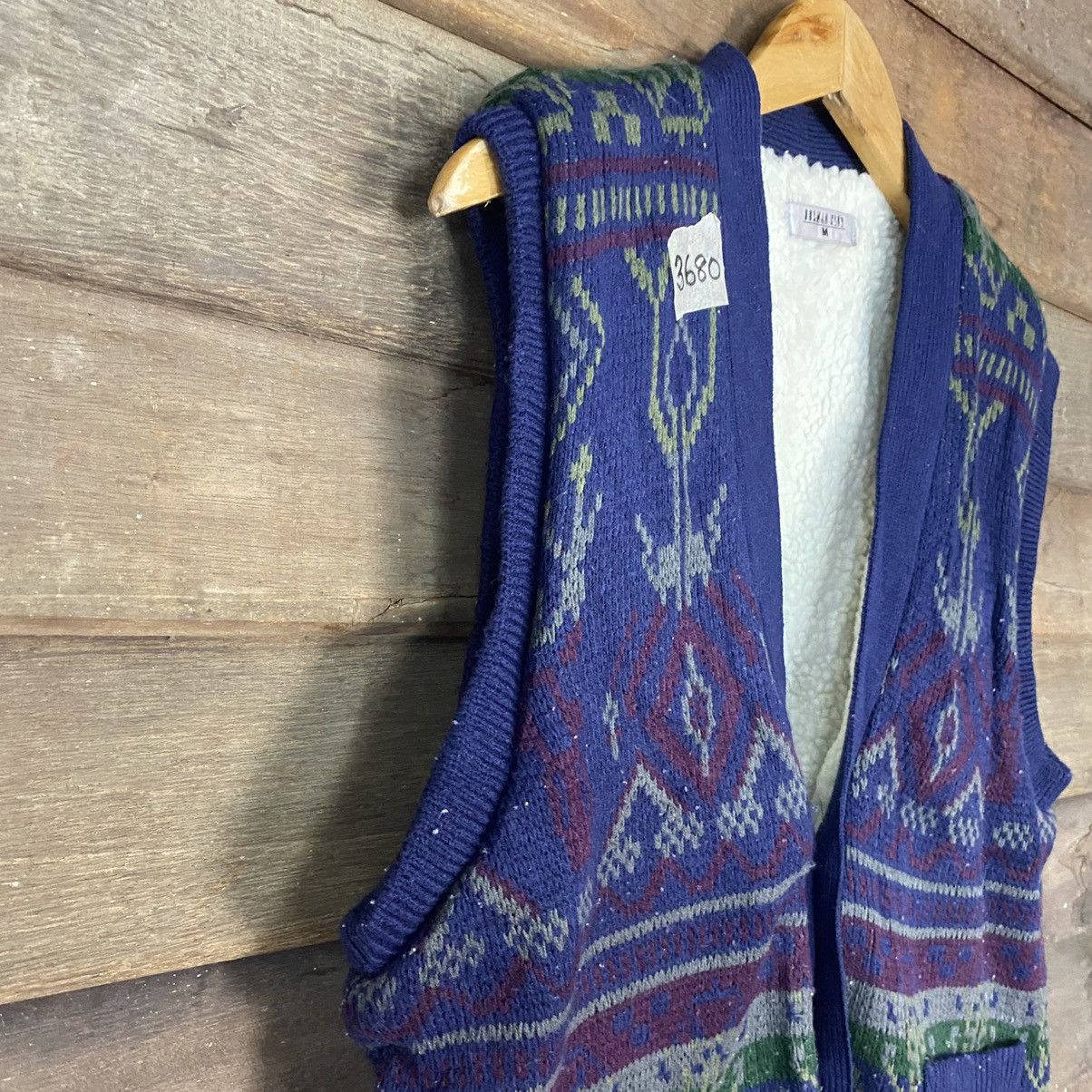 Vintage Bolman Club Blue navajo art fleece Vests #3680 Size US M / EU 48-50 / 2 - 5 Thumbnail