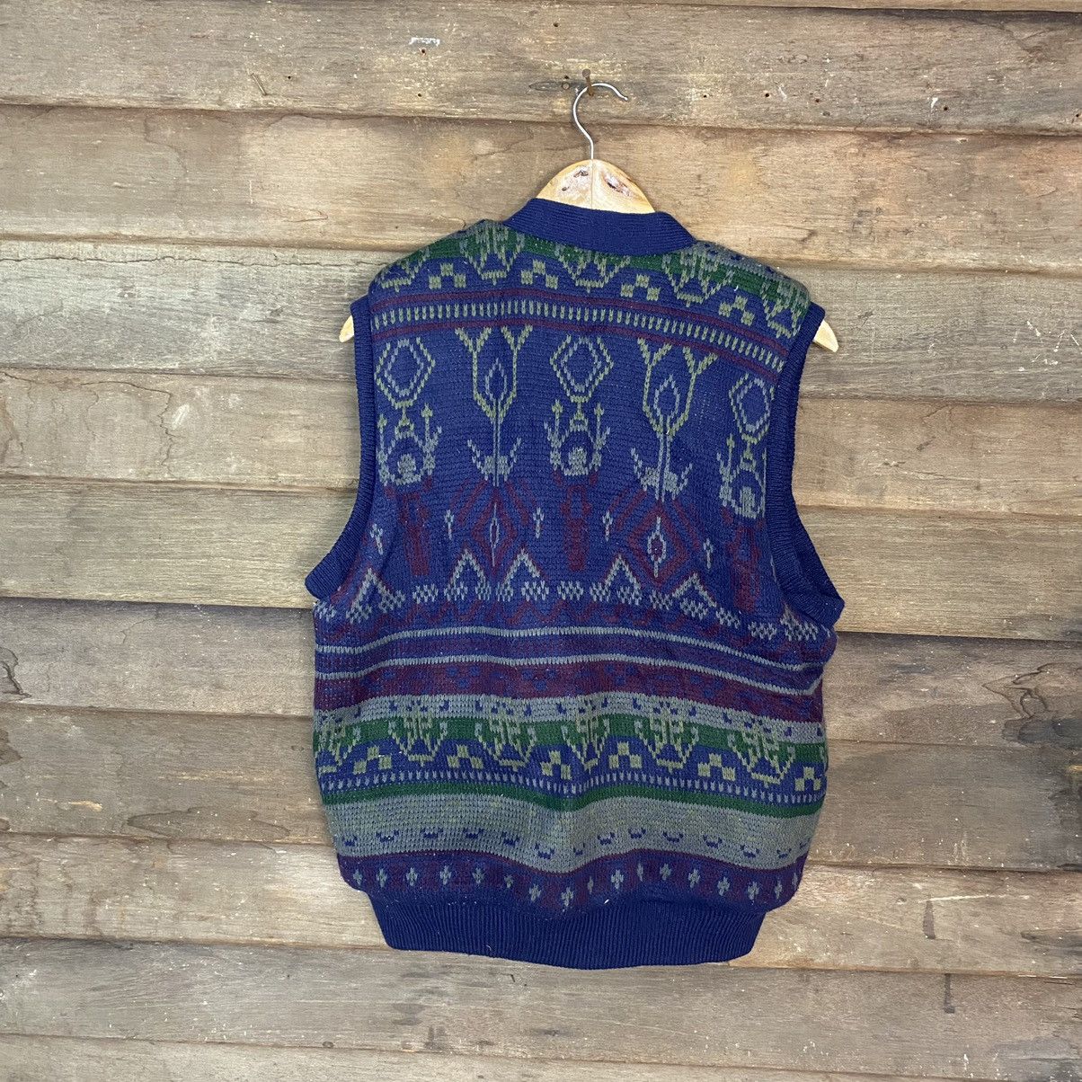 Vintage Bolman Club Blue navajo art fleece Vests #3680 Size US M / EU 48-50 / 2 - 10 Thumbnail
