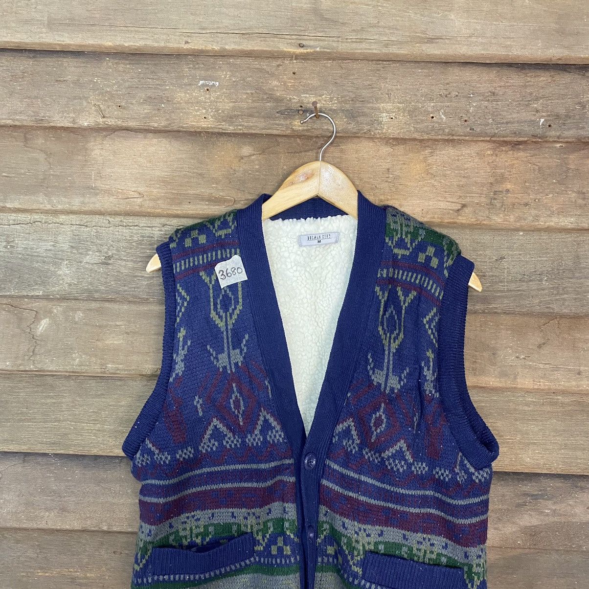 Vintage Bolman Club Blue navajo art fleece Vests #3680 Size US M / EU 48-50 / 2 - 2 Thumbnail