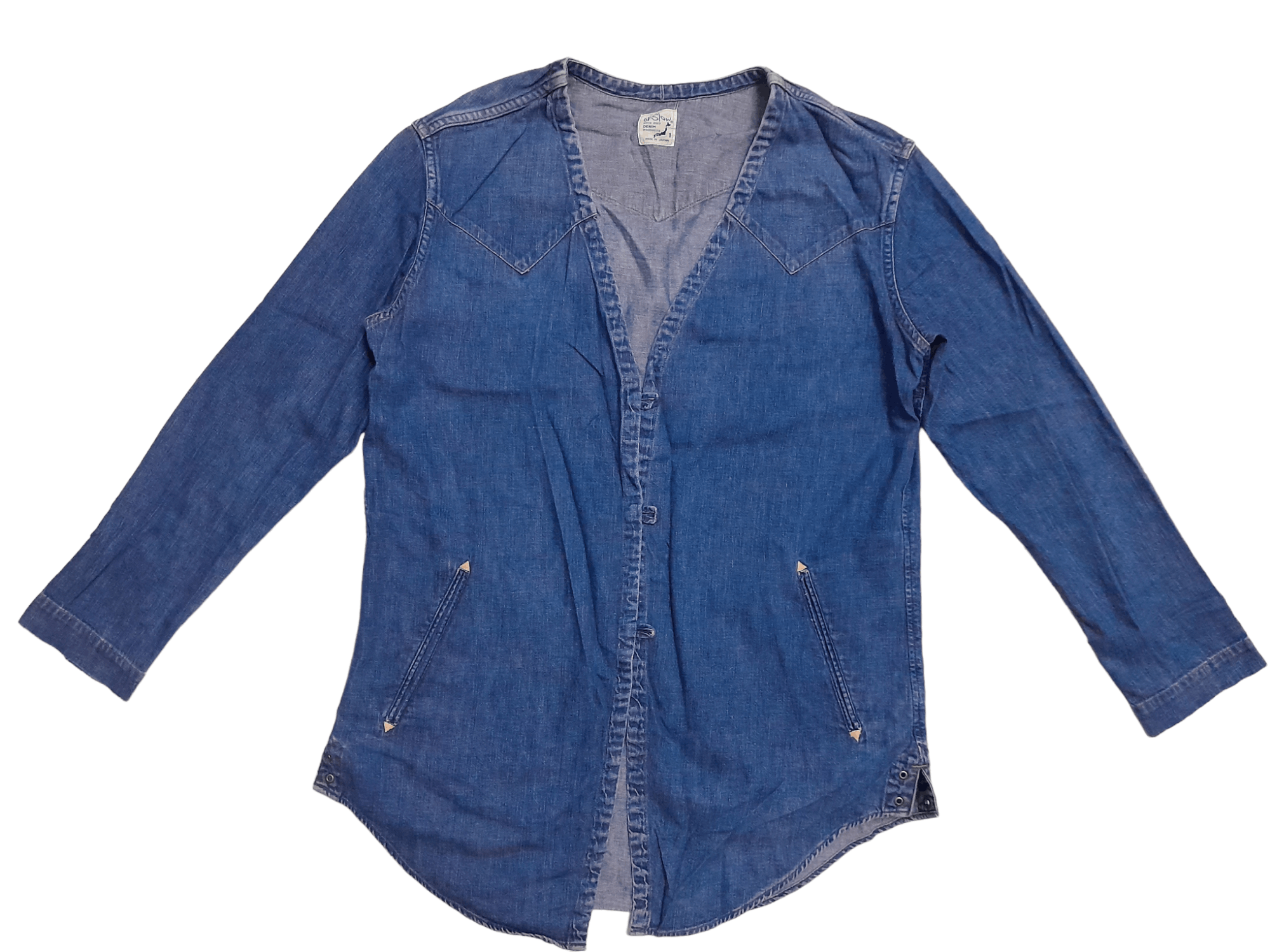 Orslow Orslow Japan Cheongsam Jacket Denim (E832) Size US M / EU 48-50 / 2 - 1 Thumbnail