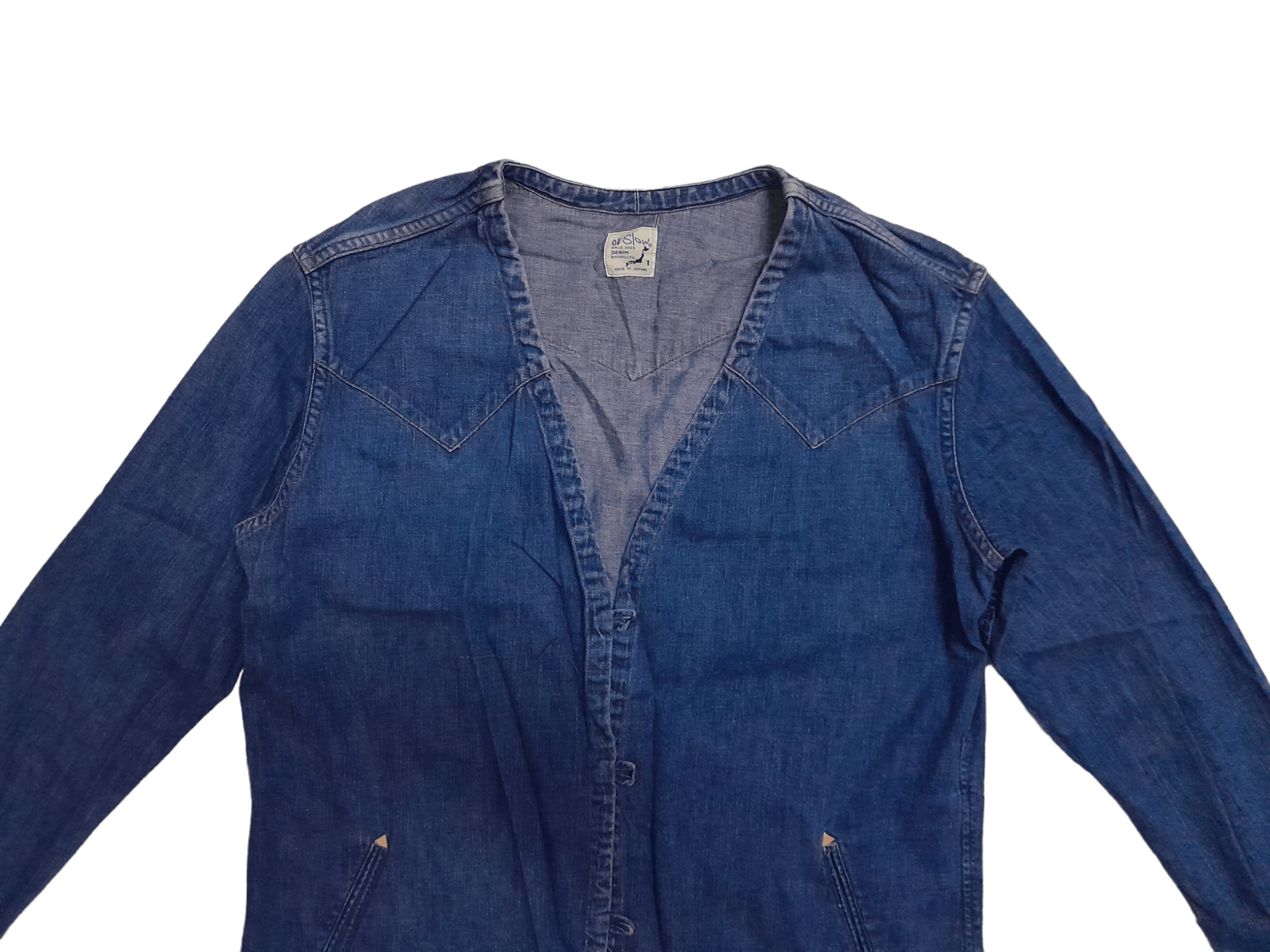 Orslow Orslow Japan Cheongsam Jacket Denim (E832) Size US M / EU 48-50 / 2 - 2 Thumbnail