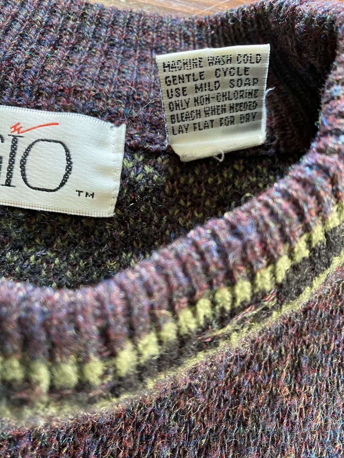 Vintage Vintage 80’s Aggio Abstract Wool Blend Knit Sweater Size US M / EU 48-50 / 2 - 5 Thumbnail