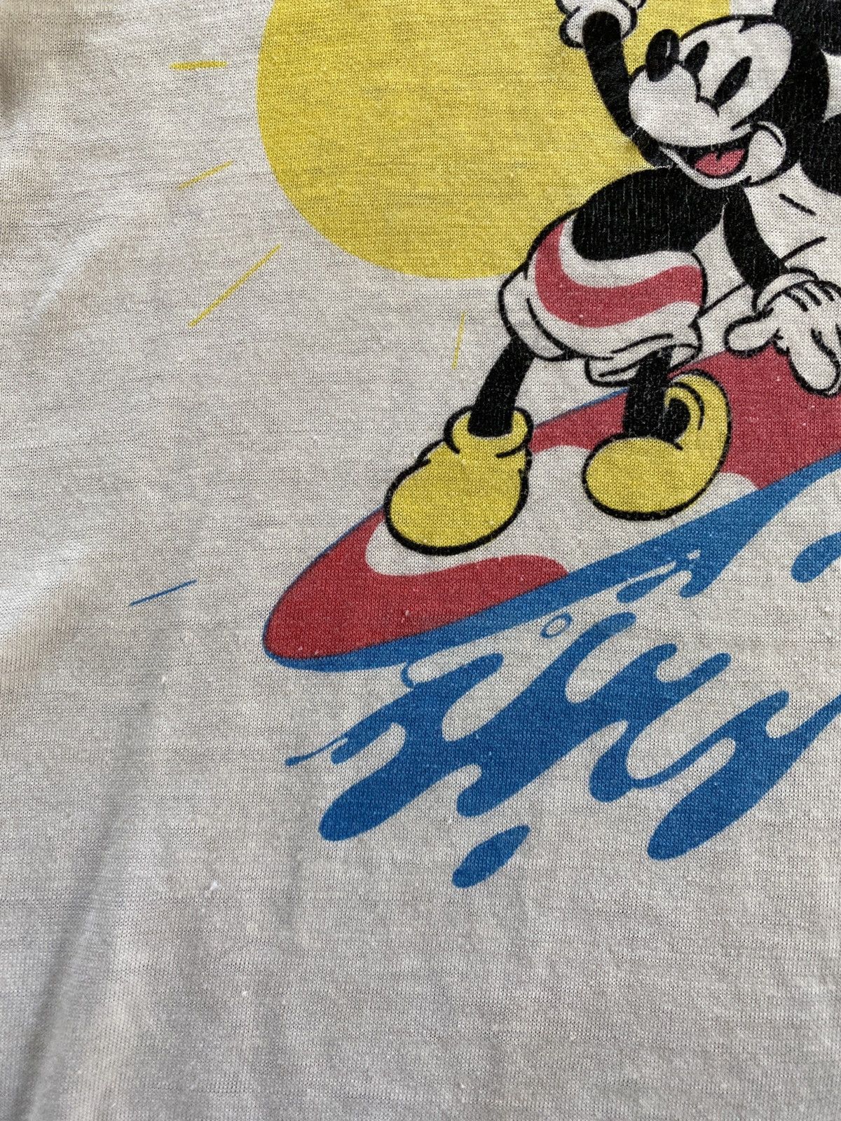 Disney Vintage 60s 70s Mickey Mouse & Donald Duck Surfing Tank Top Size US XS / EU 42 / 0 - 3 Thumbnail