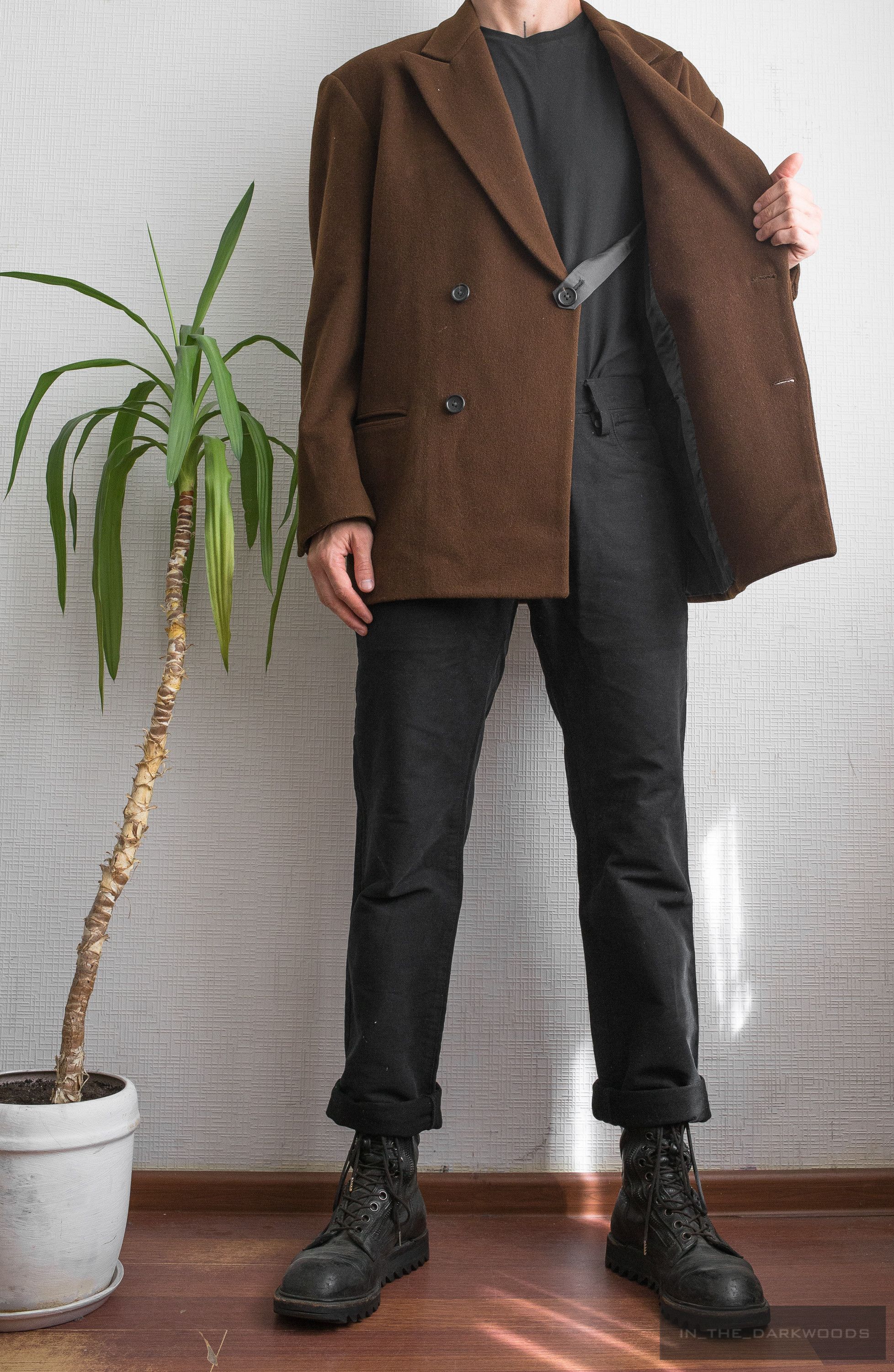 Yohji Yamamoto = last drop = double breasted wool jacket Size US M / EU 48-50 / 2 - 5 Thumbnail
