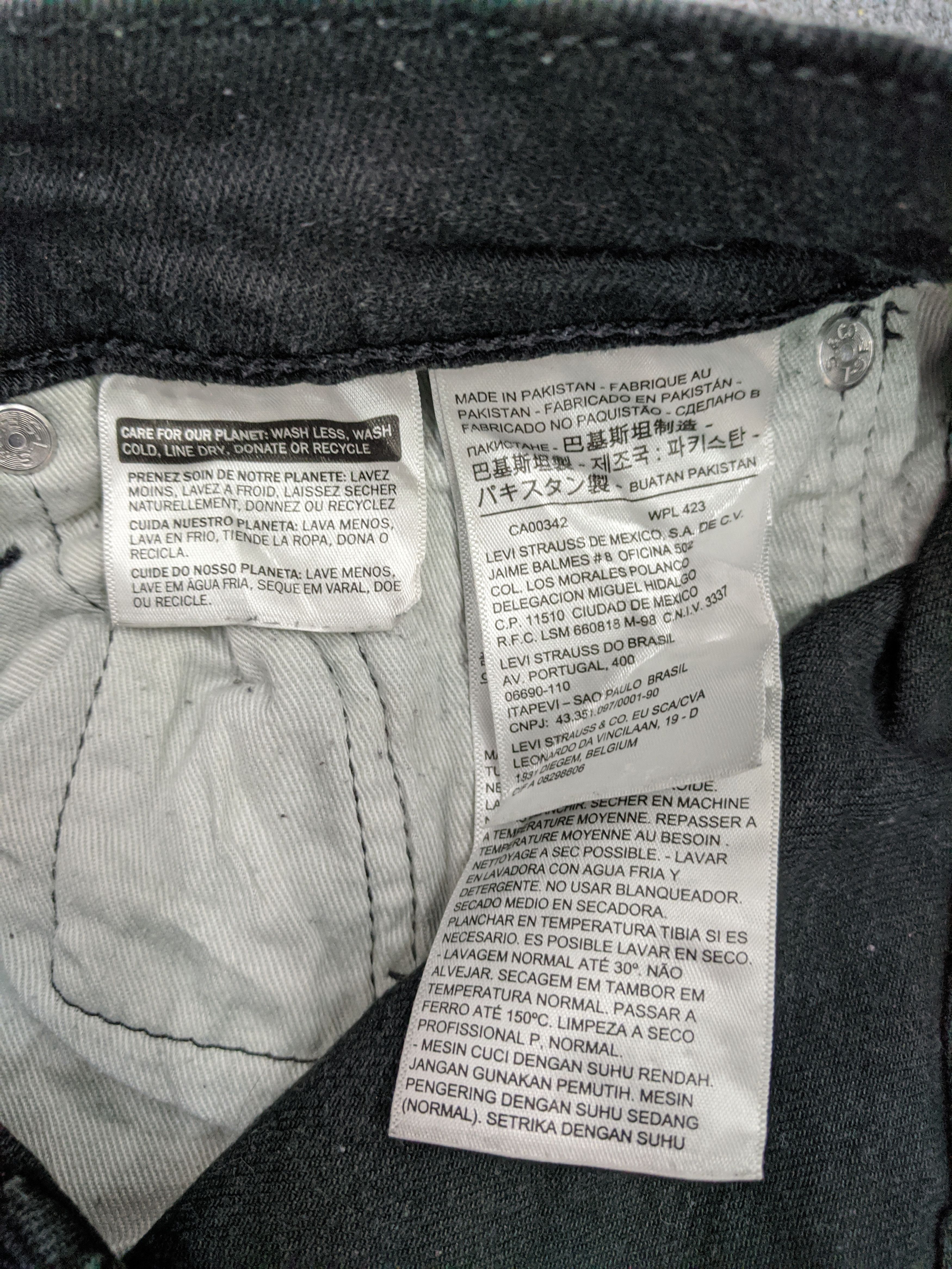 Levi's × Vintage Vintage Levis 511 Skinny Jeans Black DP0853 Size US 34 / EU 50 - 7 Thumbnail