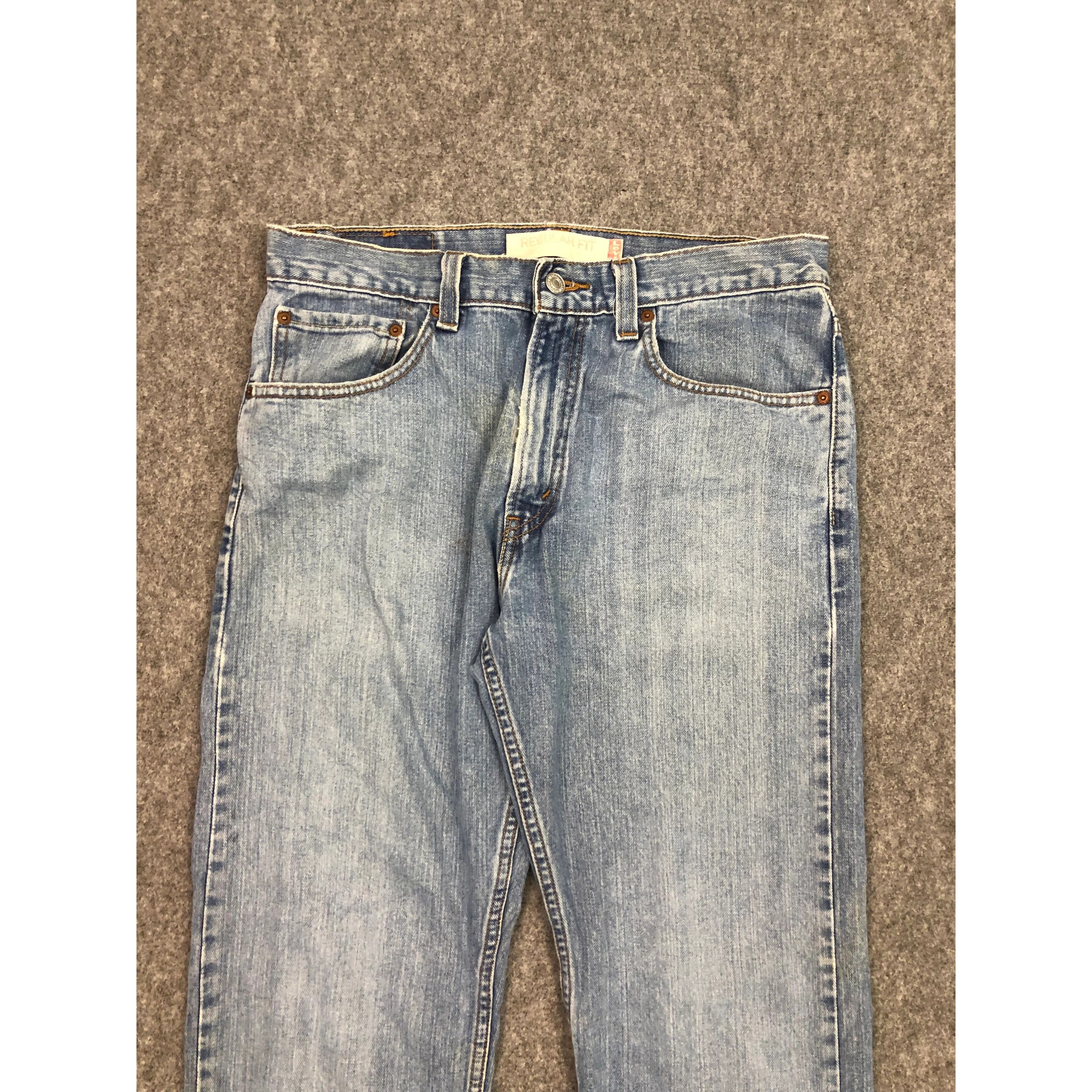 Levi's × Vintage Vintage Levis 505 Regular Fit Lightwash Denim DP0346 Size US 34 / EU 50 - 3 Thumbnail