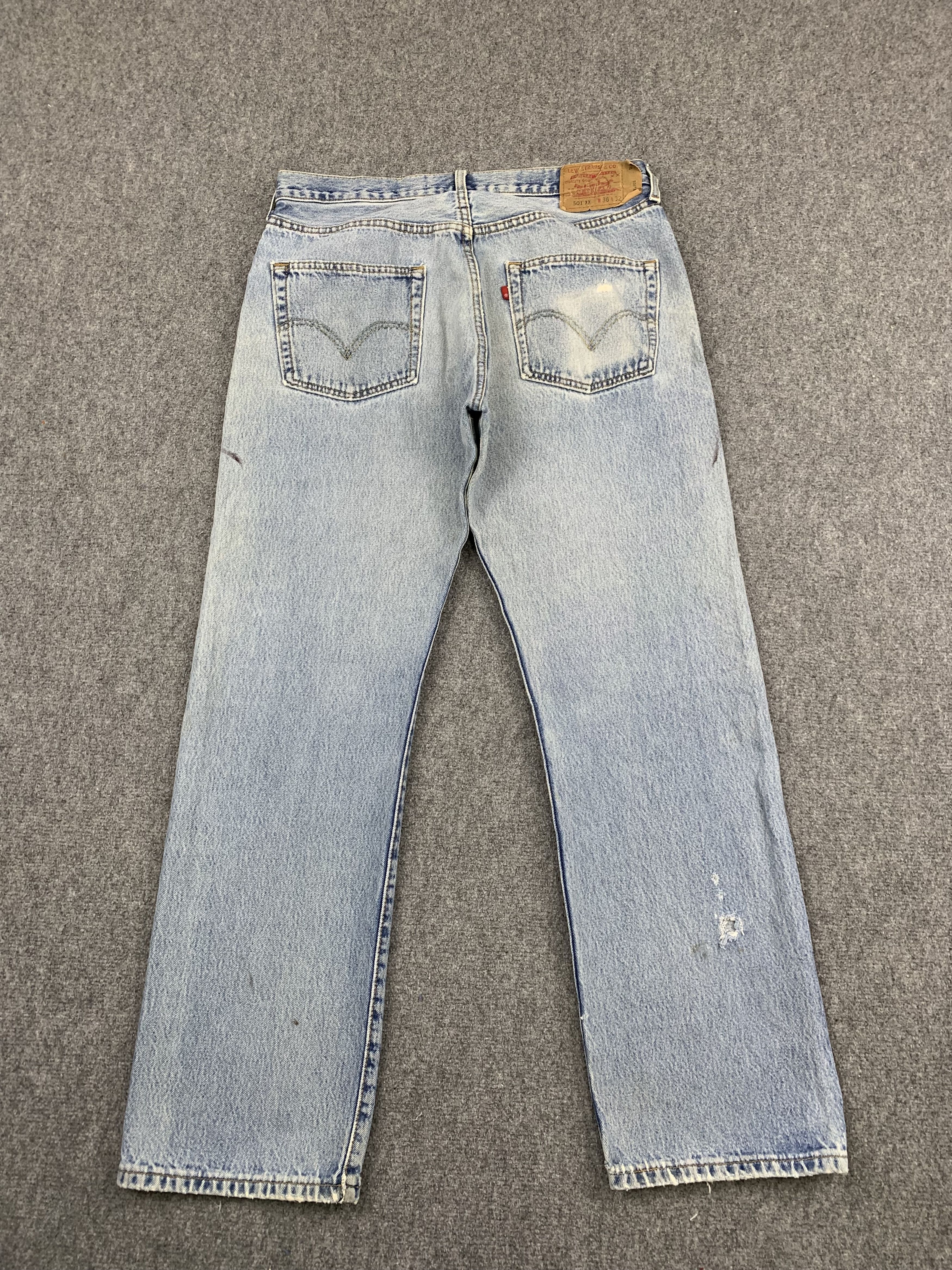 Levi's Vintage 90s Levis 501XX Single R Light Wash Jeans DP1762 Size US 34 / EU 50 - 3 Thumbnail