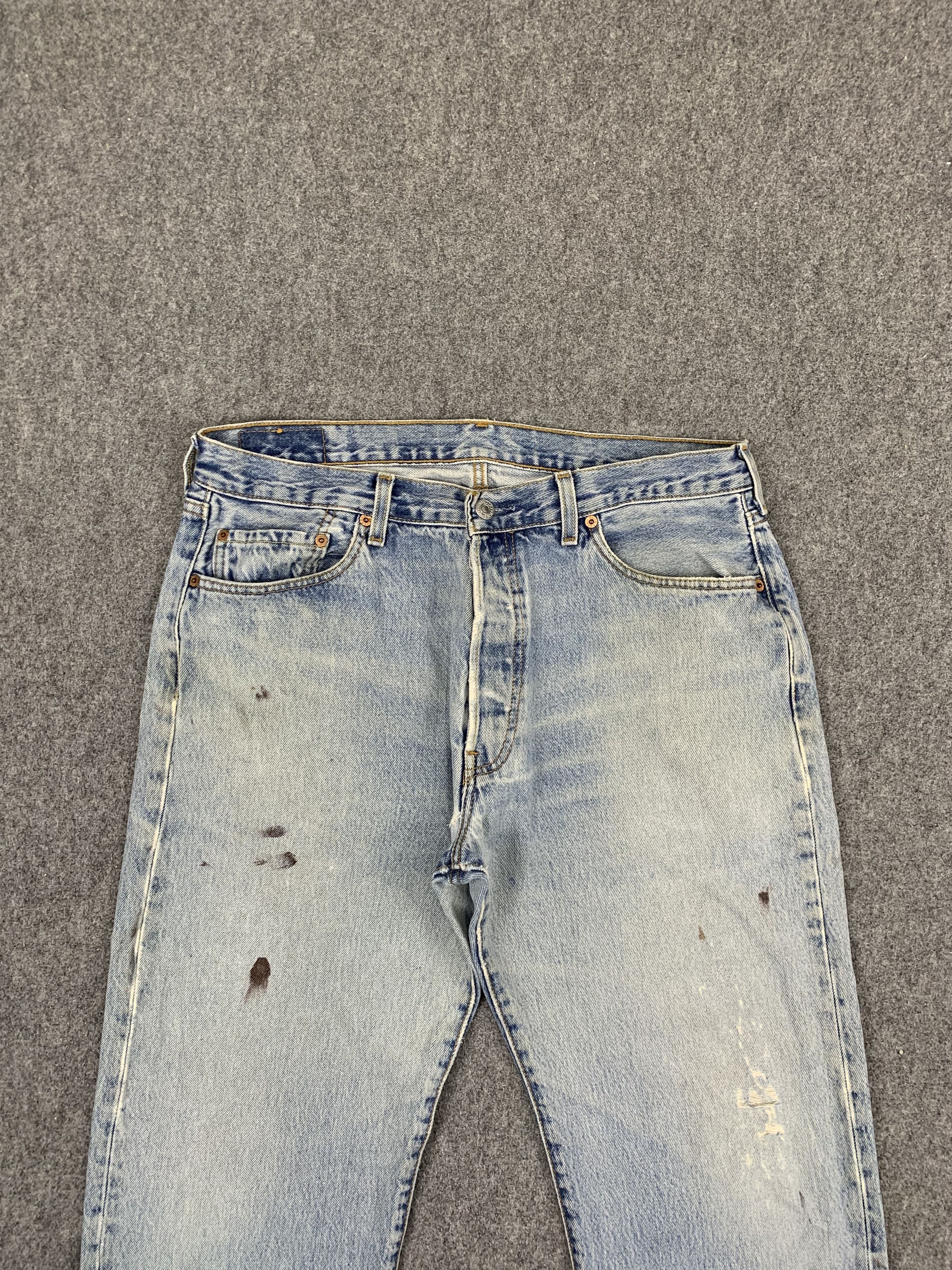 Levi's Vintage 90s Levis 501XX Single R Light Wash Jeans DP1762 Size US 34 / EU 50 - 2 Thumbnail