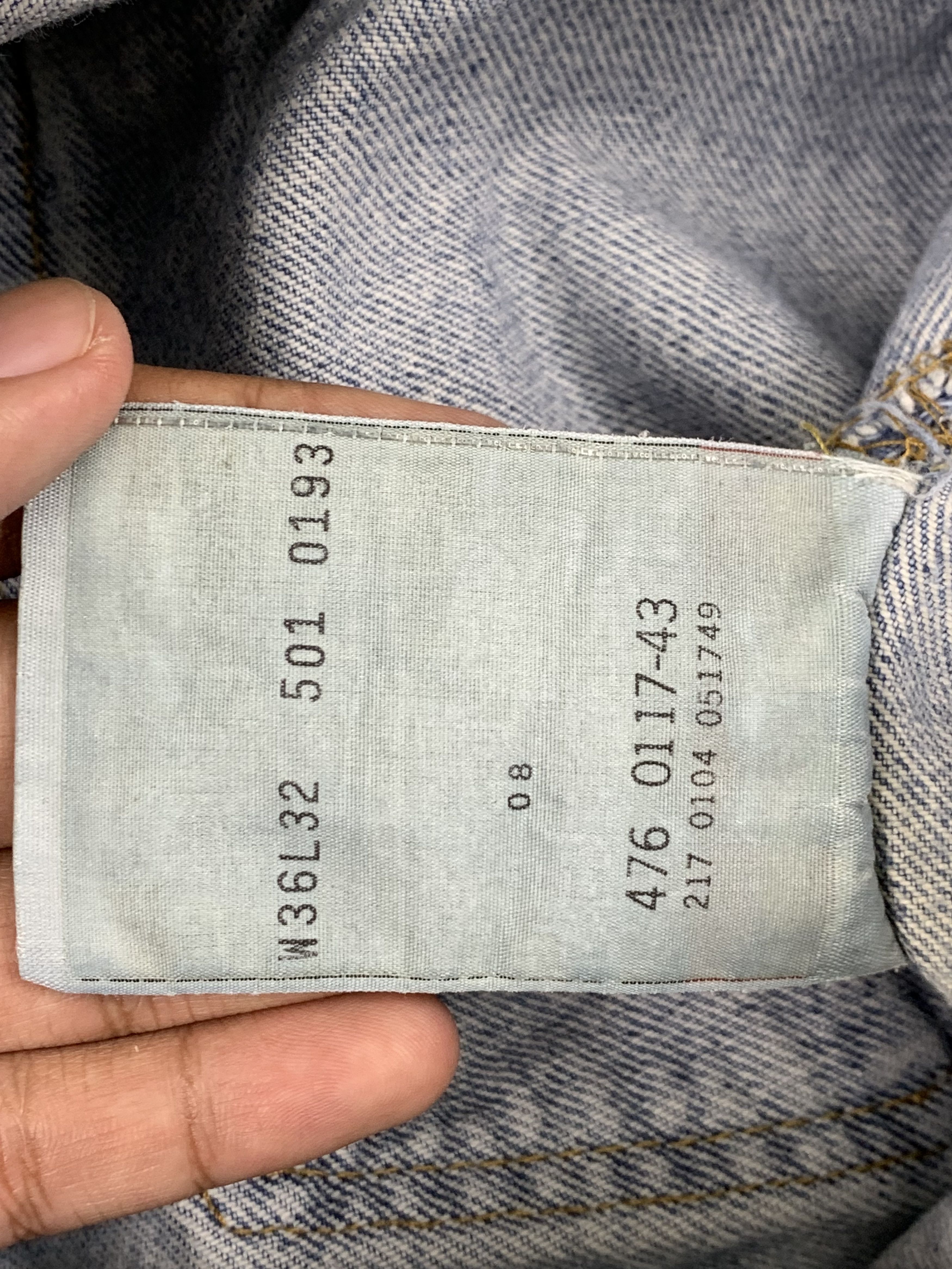 Levi's Vintage 90s Levis 501XX Single R Light Wash Jeans DP1762 Size US 34 / EU 50 - 7 Thumbnail
