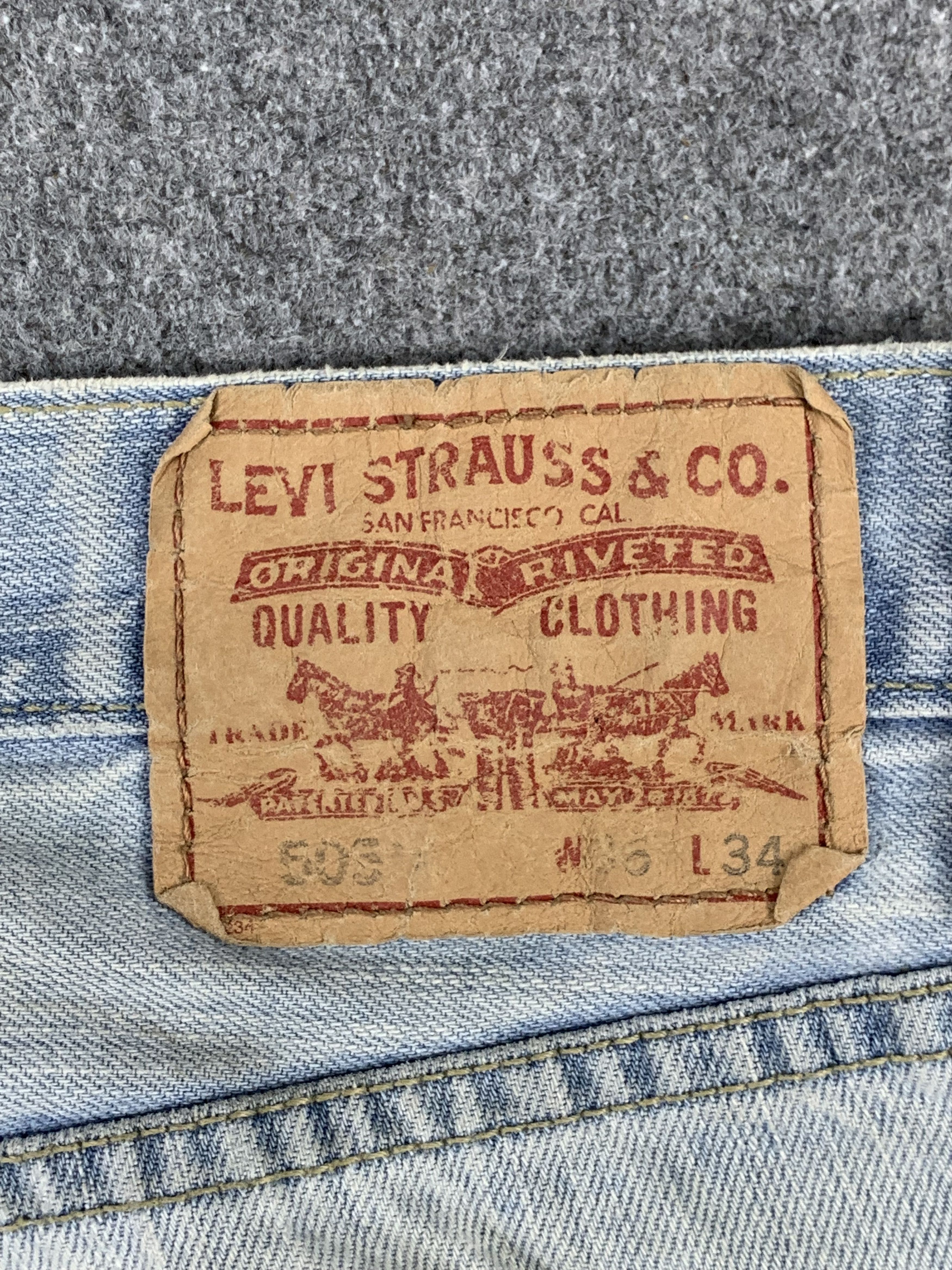 Levi's × Vintage Vintage Levis 505 Light Wash Jeans DP1971 Size US 34 / EU 50 - 5 Thumbnail