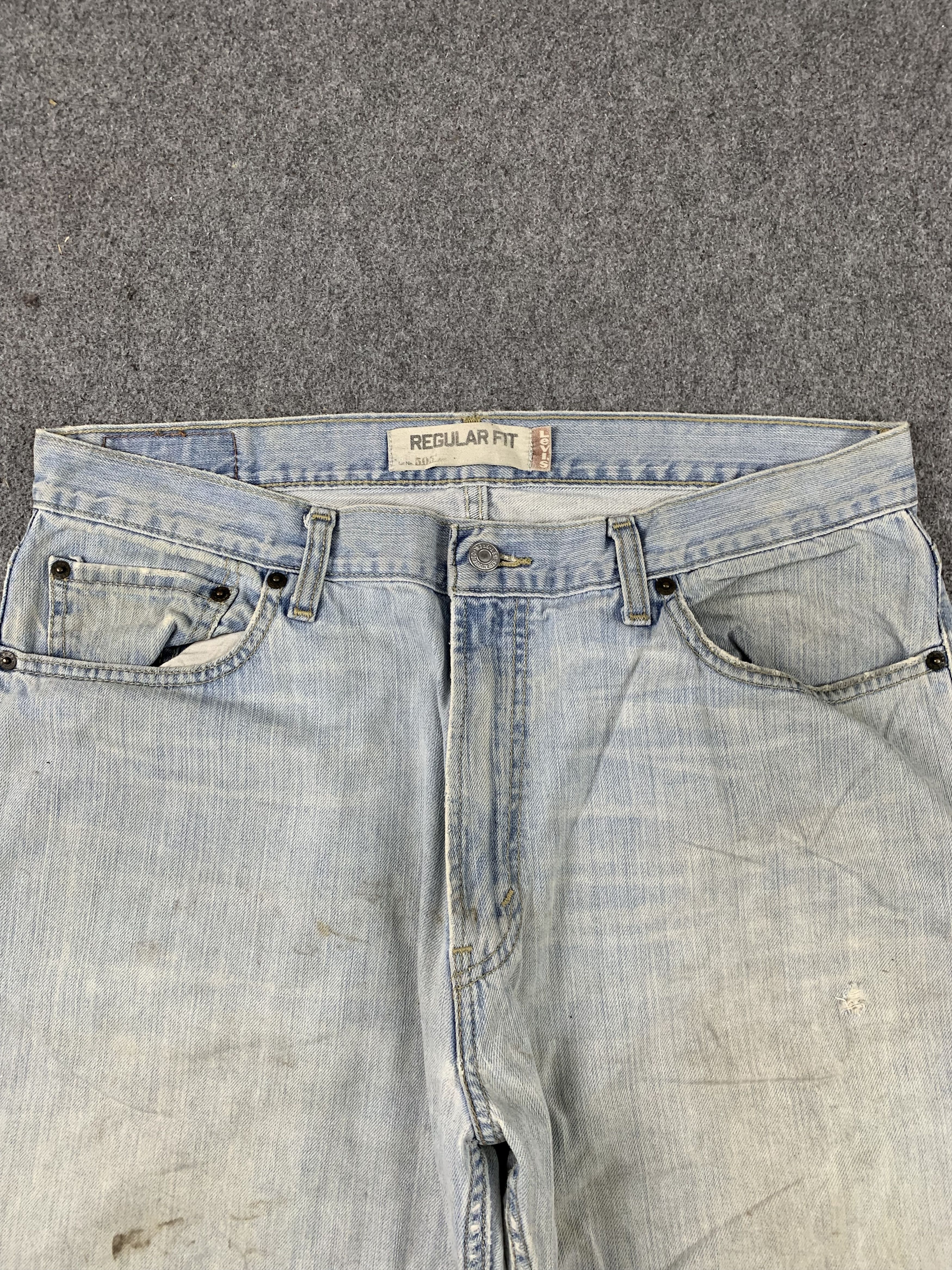 Levi's × Vintage Vintage Levis 505 Light Wash Jeans DP1971 Size US 34 / EU 50 - 2 Thumbnail