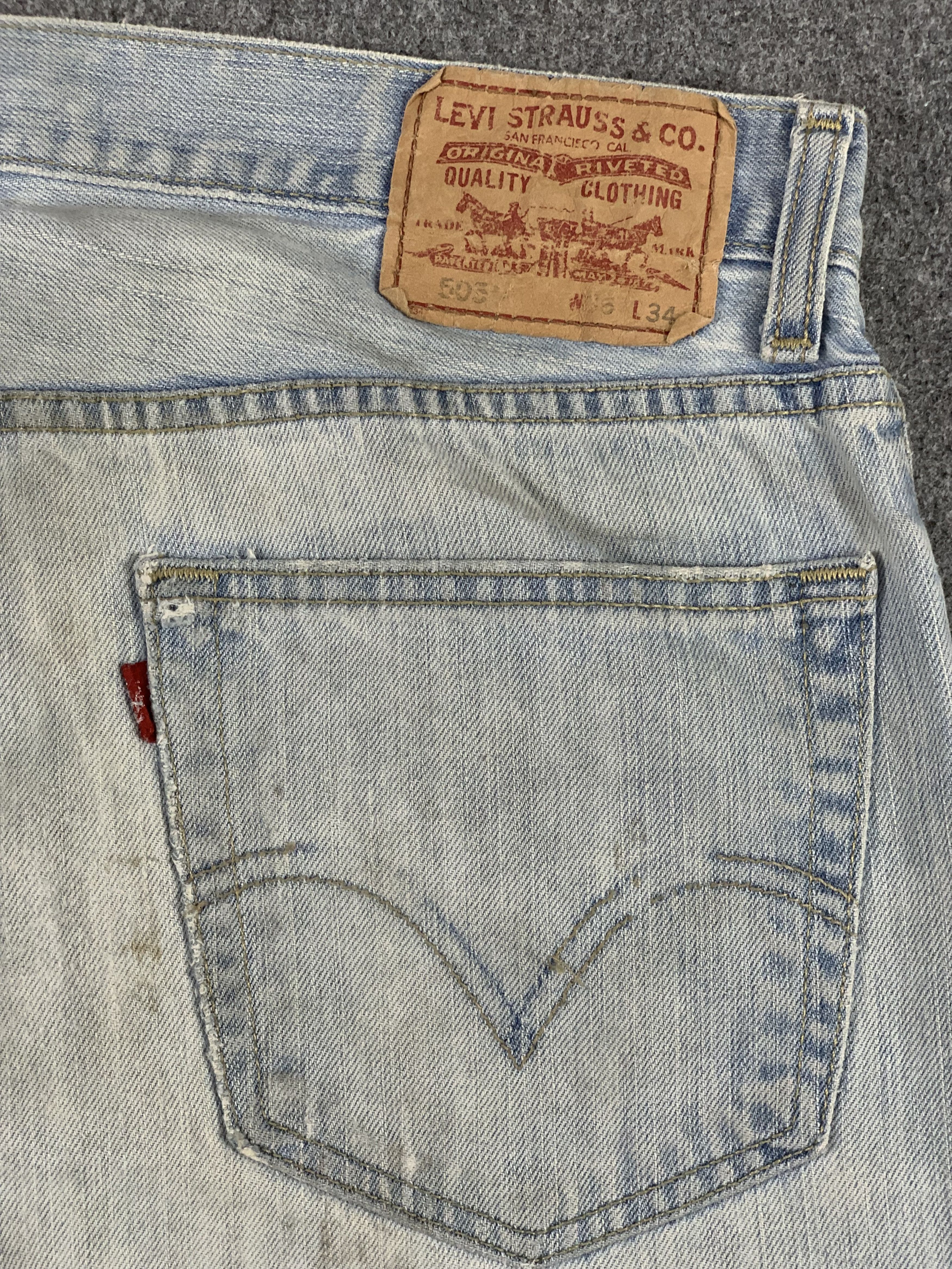 Levi's × Vintage Vintage Levis 505 Light Wash Jeans DP1971 Size US 34 / EU 50 - 16 Thumbnail