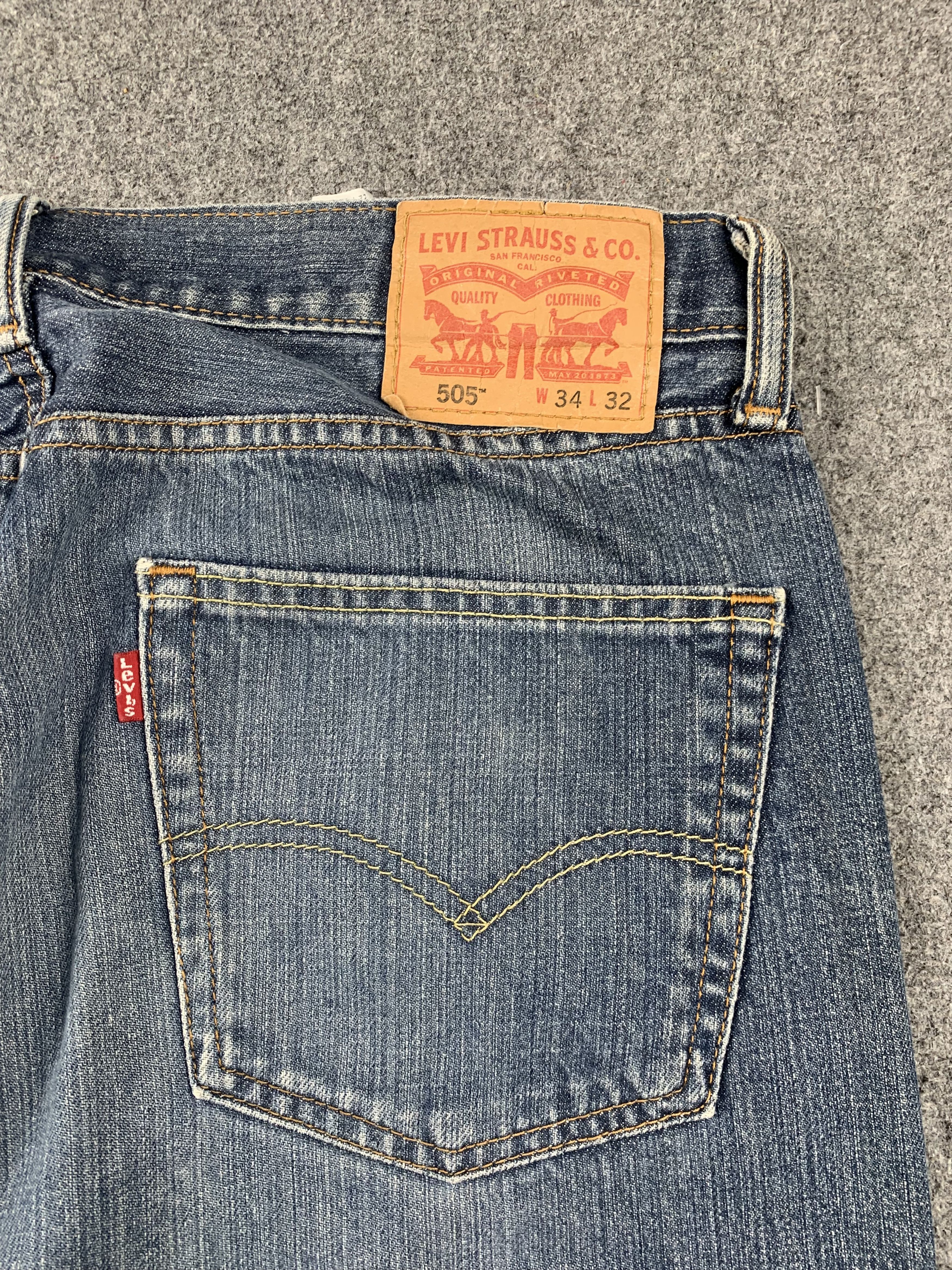 Levi's Vintage Levis 505 Faded Blue Jeans DP2043 Size US 34 / EU 50 - 15 Thumbnail