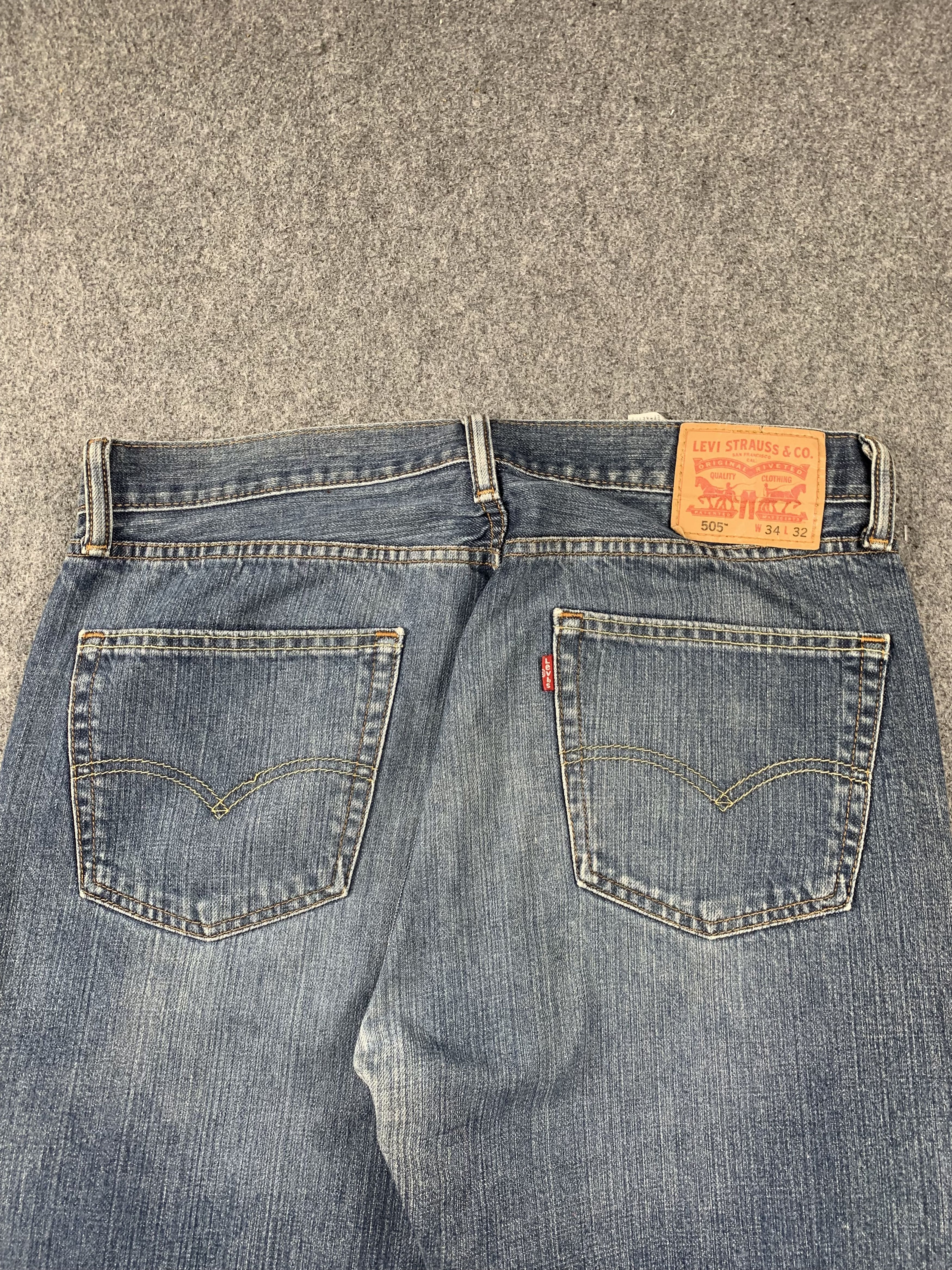 Levi's Vintage Levis 505 Faded Blue Jeans DP2043 Size US 34 / EU 50 - 4 Thumbnail