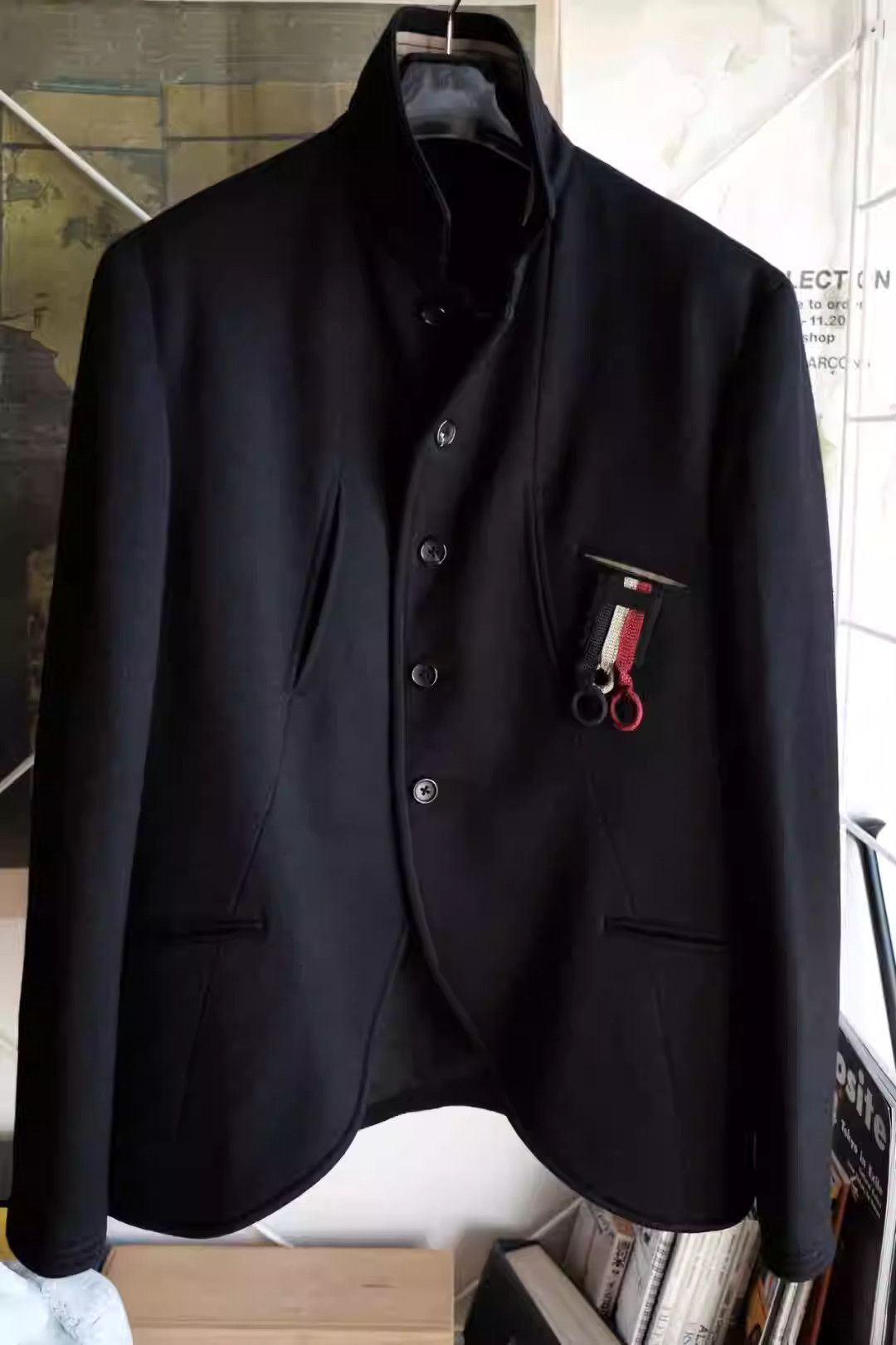 YOHJI YAMAMOTO Size L Beige Cotton Notch Lapel Suit