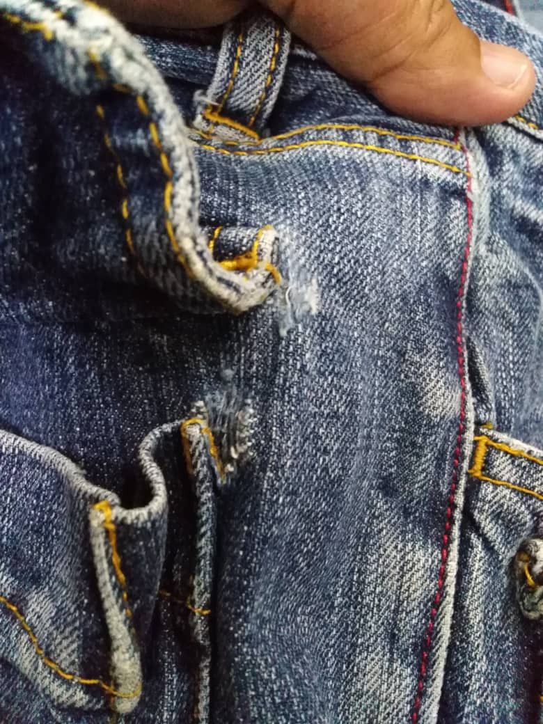 Takeo Kikuchi Japanese Designer Takeo Kikuchi Disressed Denim Bush Pant Size US 35 - 12 Thumbnail