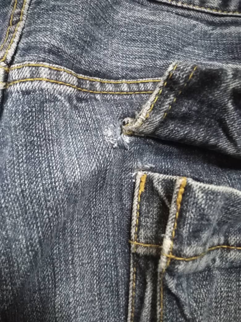 Takeo Kikuchi Japanese Designer Takeo Kikuchi Disressed Denim Bush Pant Size US 35 - 11 Thumbnail