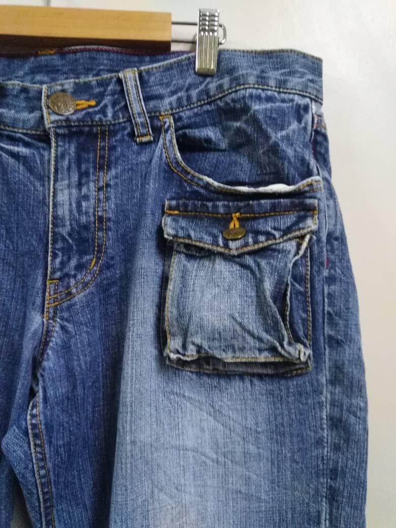 Takeo Kikuchi Japanese Designer Takeo Kikuchi Disressed Denim Bush Pant Size US 35 - 3 Thumbnail