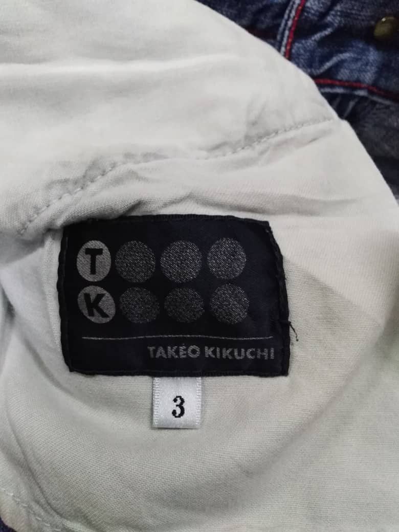 Takeo Kikuchi Japanese Designer Takeo Kikuchi Disressed Denim Bush Pant Size US 35 - 9 Thumbnail