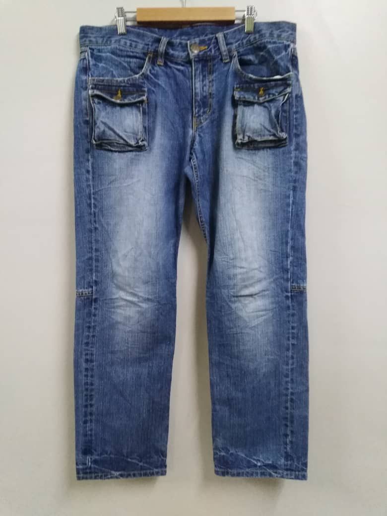Japanese Designer Takeo Kikuchi Disressed Denim Bush Pant