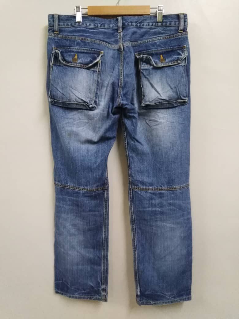 Takeo Kikuchi Japanese Designer Takeo Kikuchi Disressed Denim Bush Pant Size US 35 - 7 Thumbnail
