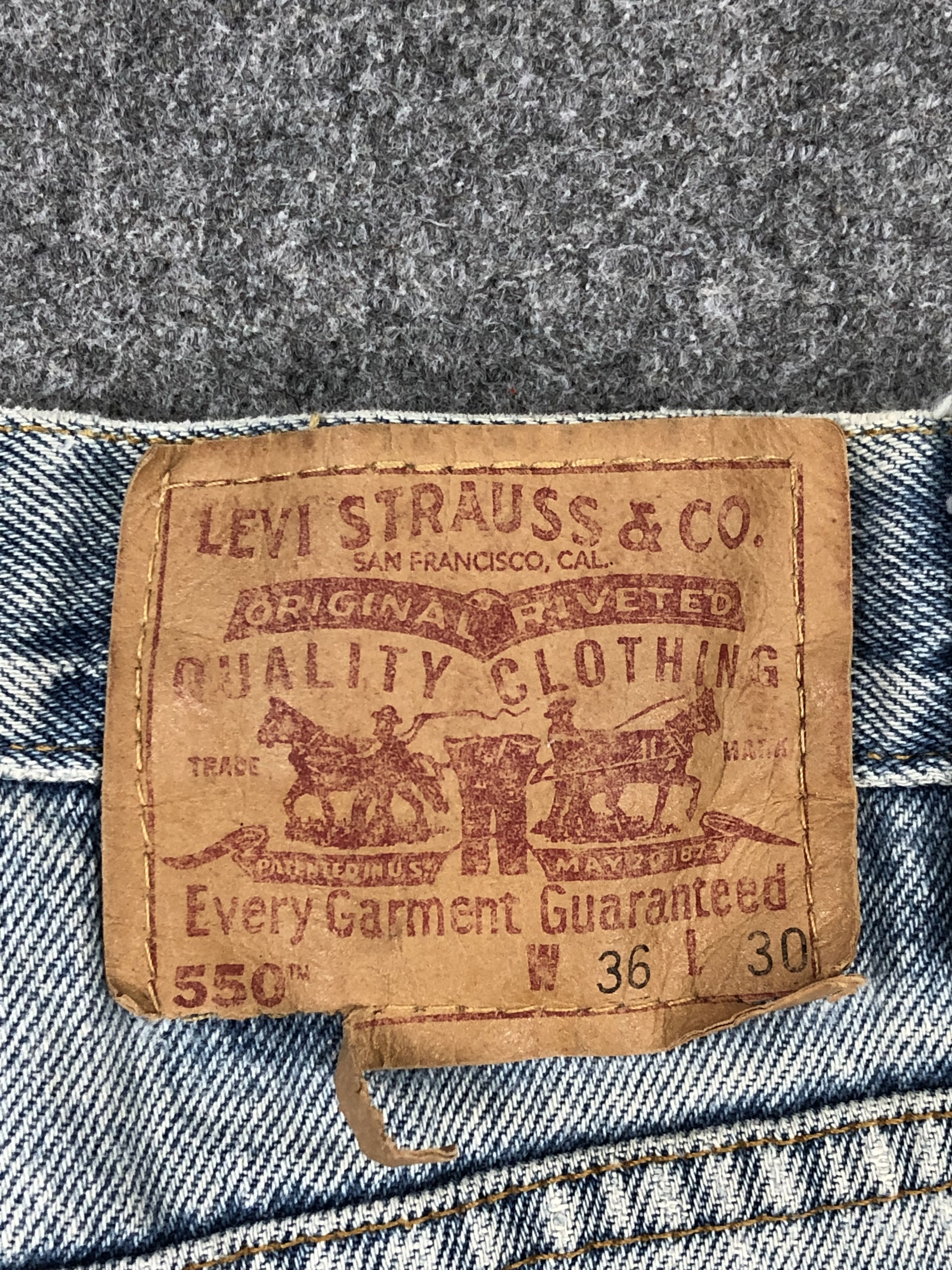 Levi's Vintage 90s Levis 550 Faded Blue Jeans DP1427 Size US 34 / EU 50 - 5 Thumbnail