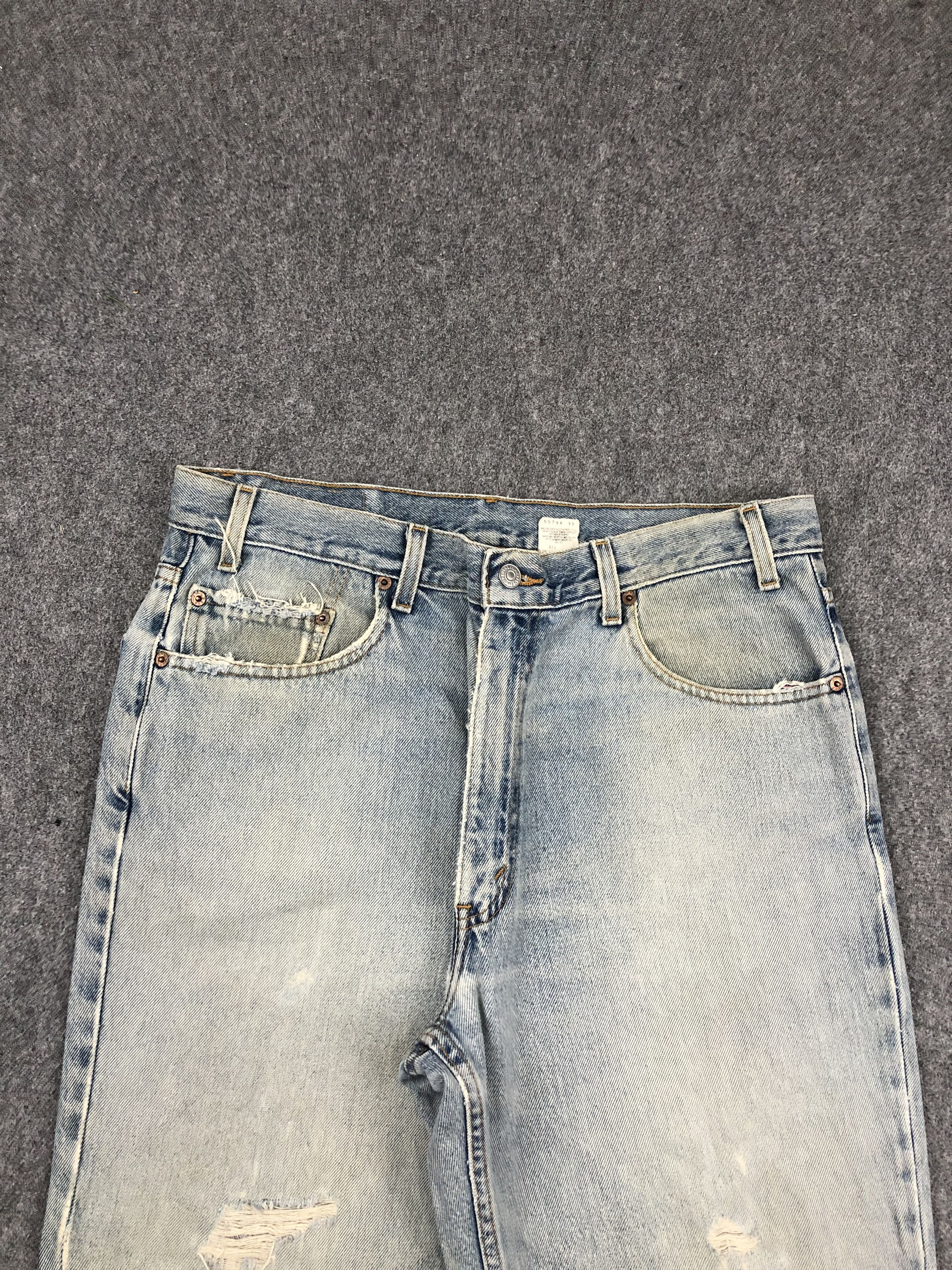 Levi's Vintage 90s Levis 550 Faded Blue Jeans DP1427 Size US 34 / EU 50 - 2 Thumbnail