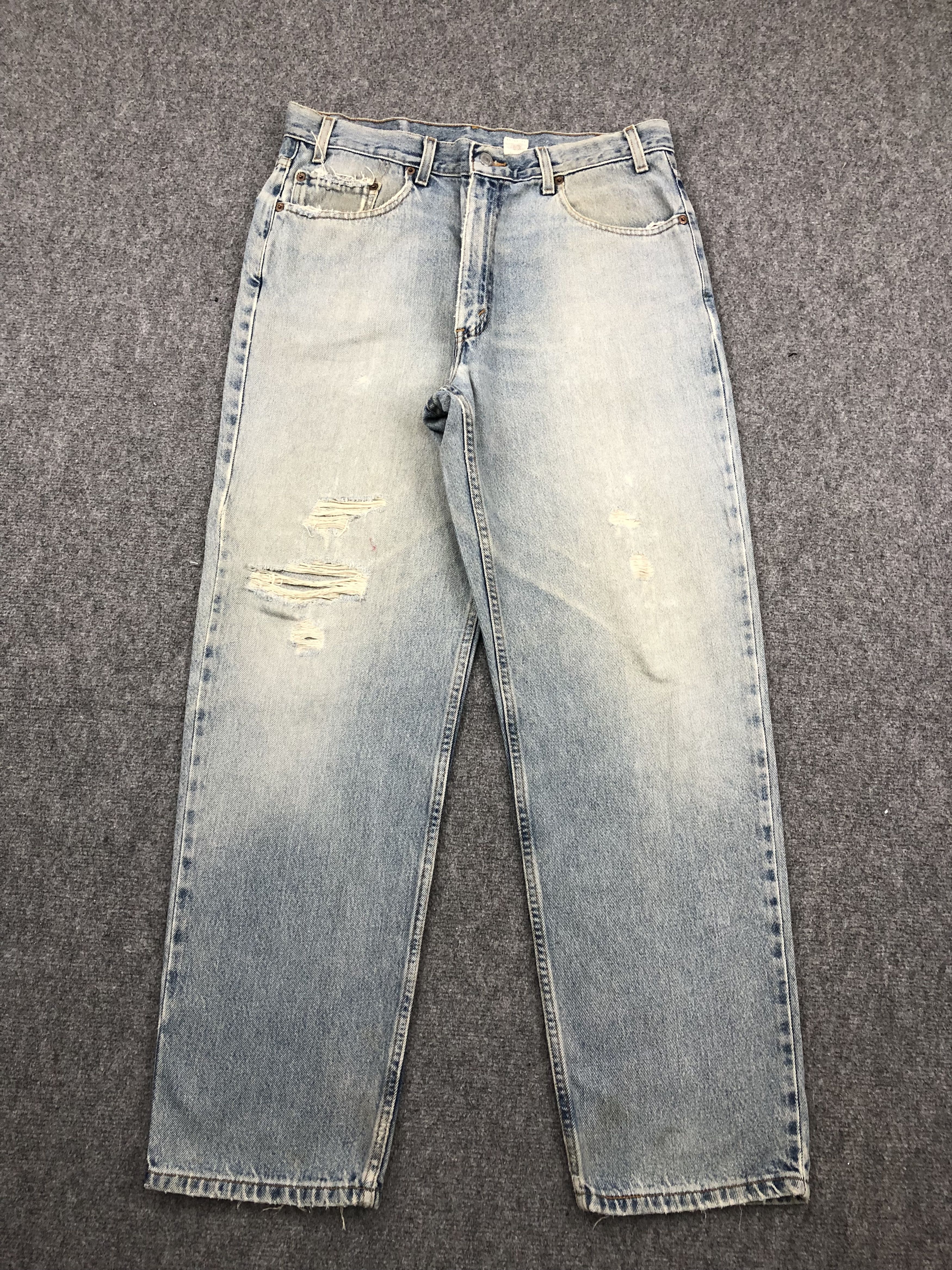 image of 90's Levis 550 Faded Blue Jeans in Blue Denim, Men's (Size 34)