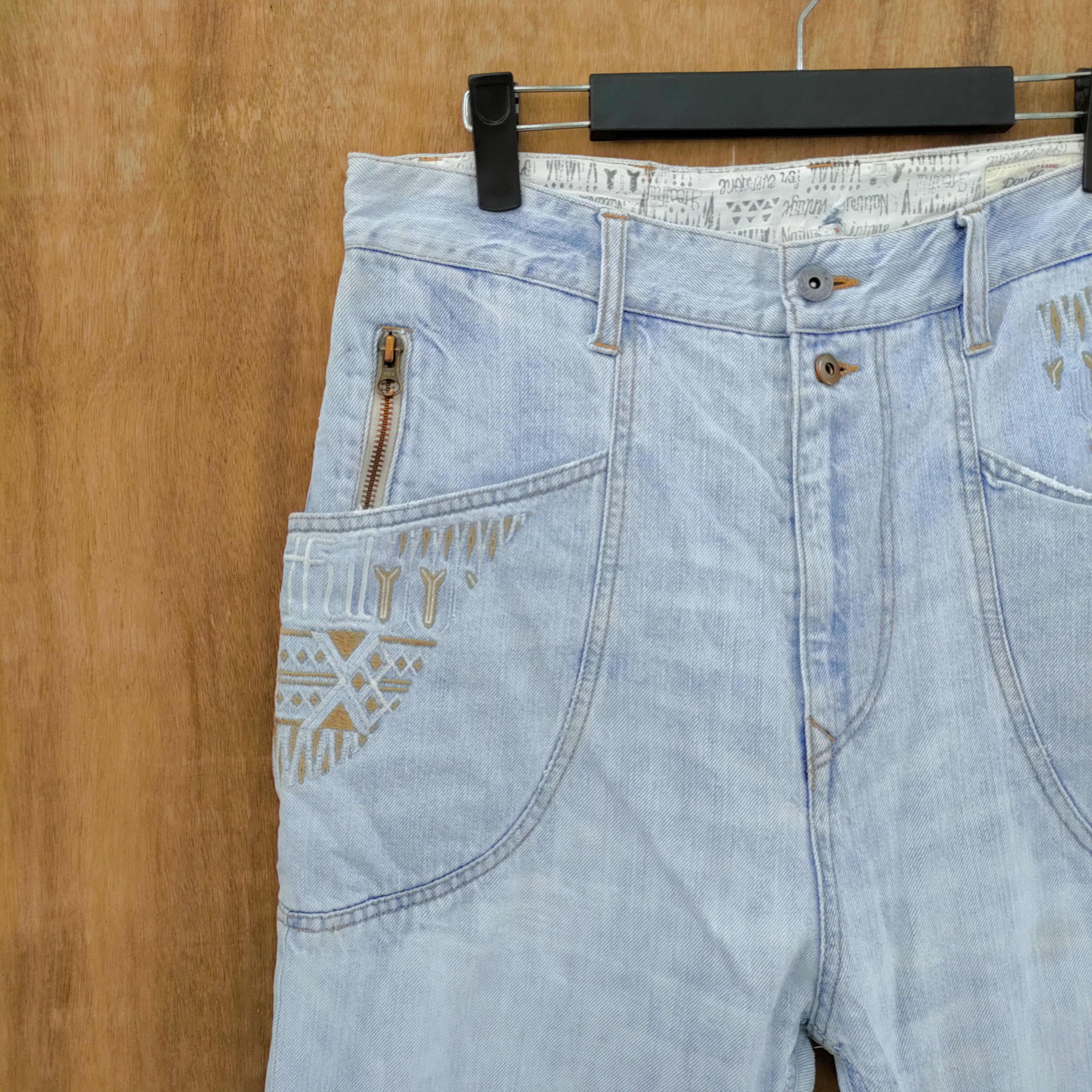 Japanese Brand DOUBLE NAME CURVE LEG JEANS DENIM PANTS/FADED LIGHT BLUE Size US 30 / EU 46 - 5 Thumbnail