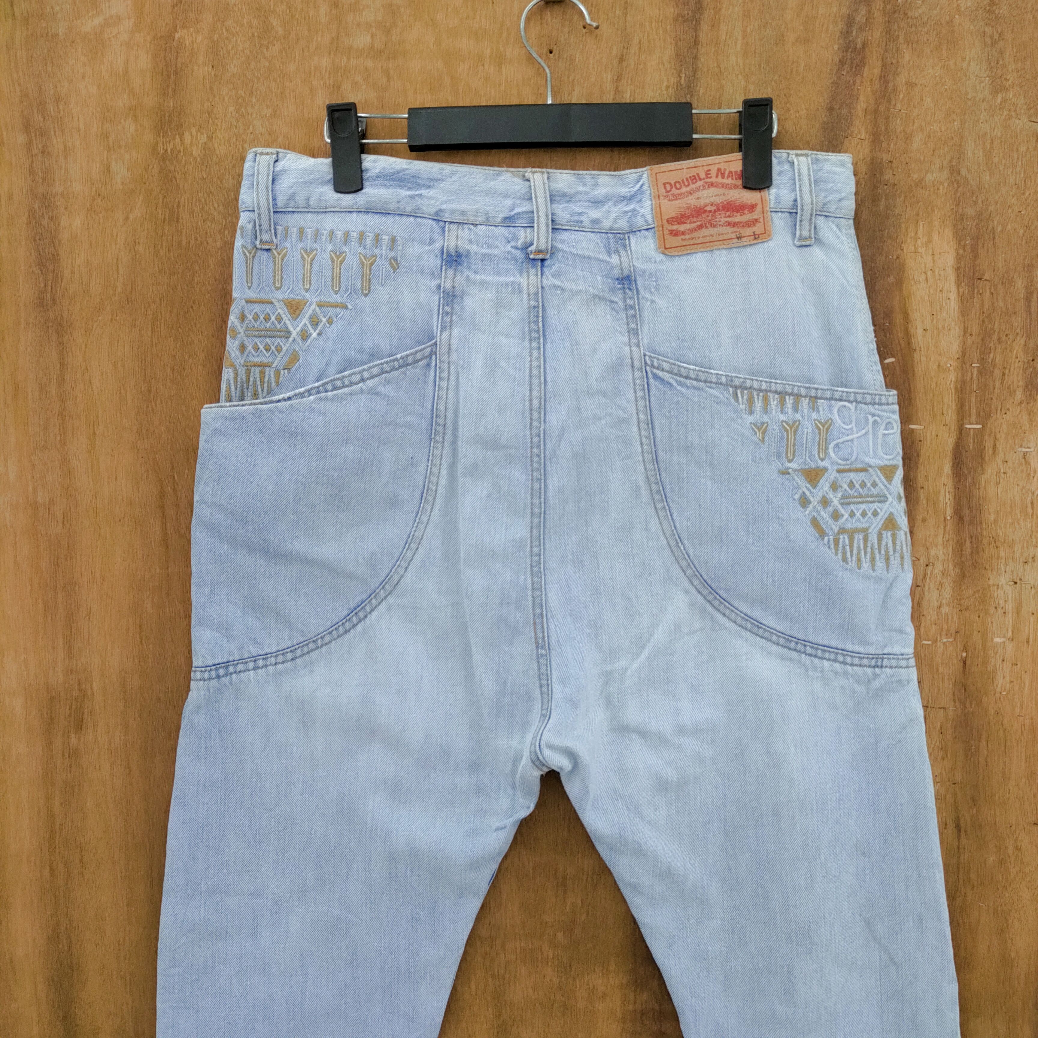 Japanese Brand DOUBLE NAME CURVE LEG JEANS DENIM PANTS/FADED LIGHT BLUE Size US 30 / EU 46 - 8 Thumbnail