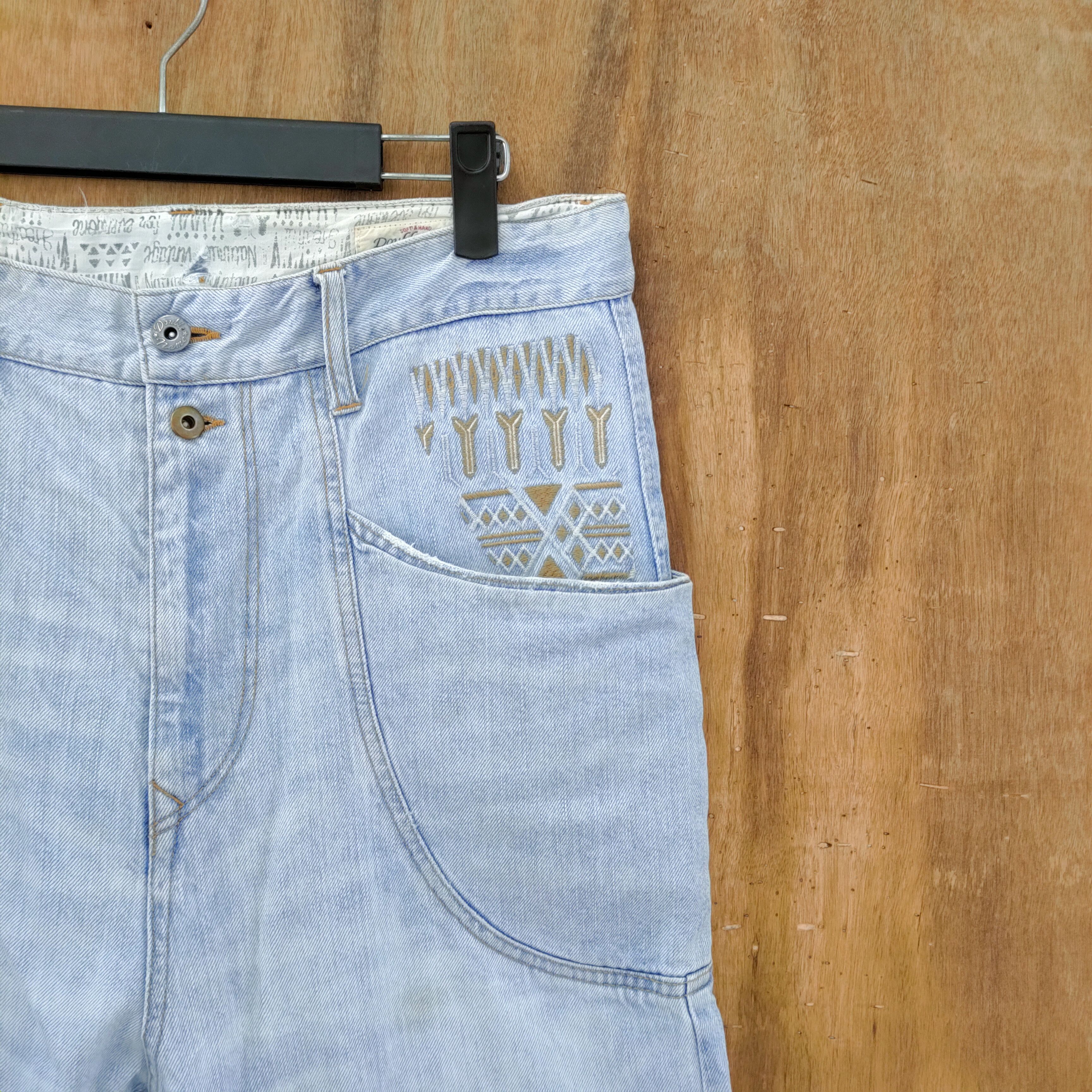 Japanese Brand DOUBLE NAME CURVE LEG JEANS DENIM PANTS/FADED LIGHT BLUE Size US 30 / EU 46 - 4 Thumbnail