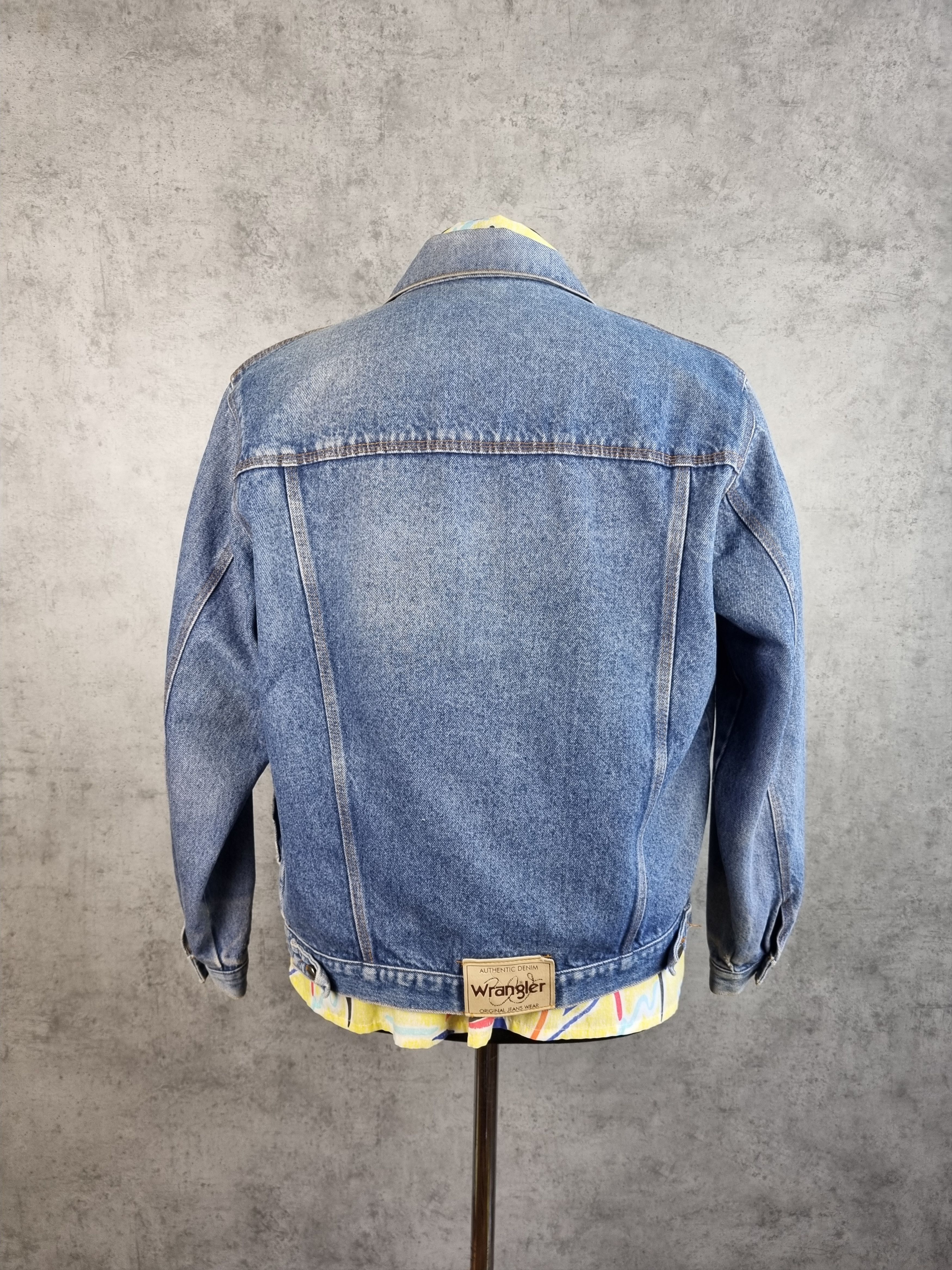 Vintage × Wrangler Rare 80s Faded WRAGLER Trucker Denim Jacket Size US L / EU 52-54 / 3 - 7 Thumbnail