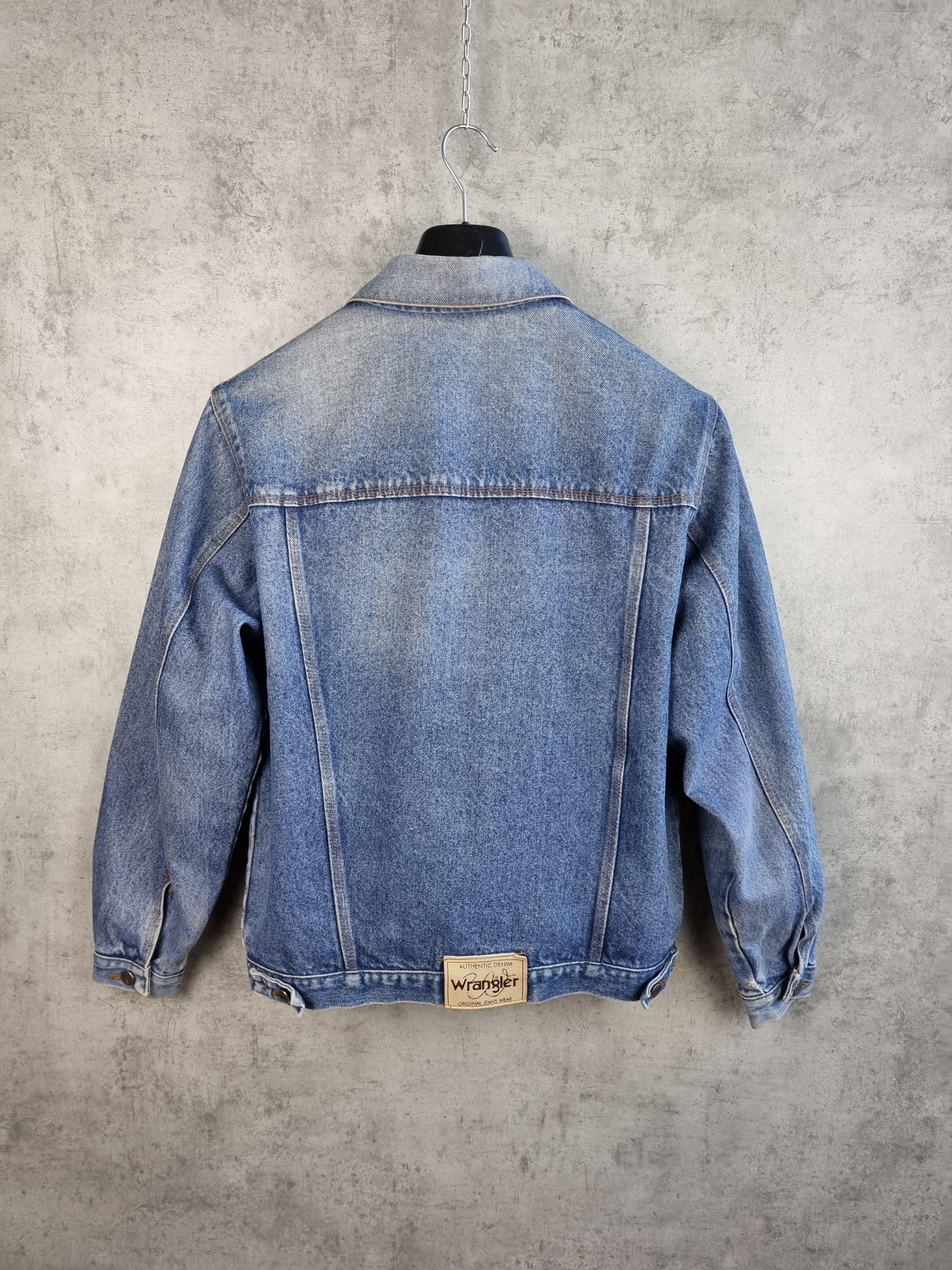 Vintage × Wrangler Rare 80s Faded WRAGLER Trucker Denim Jacket Size US L / EU 52-54 / 3 - 5 Thumbnail