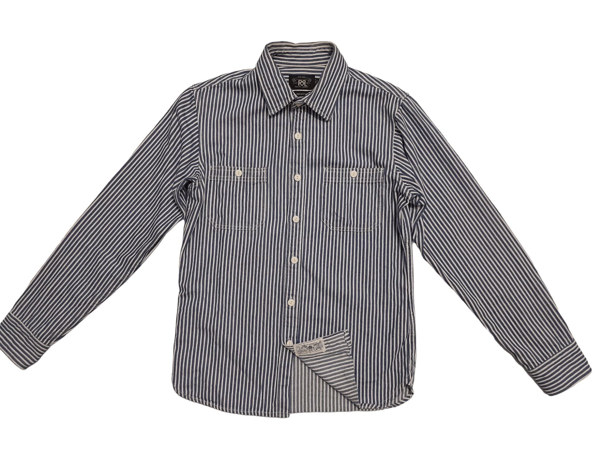 RRL Ralph Lauren RRL Polo Ralph Lauren Double RL Hickory Shirt (E828) Size US S / EU 44-46 / 1 - 1 Thumbnail