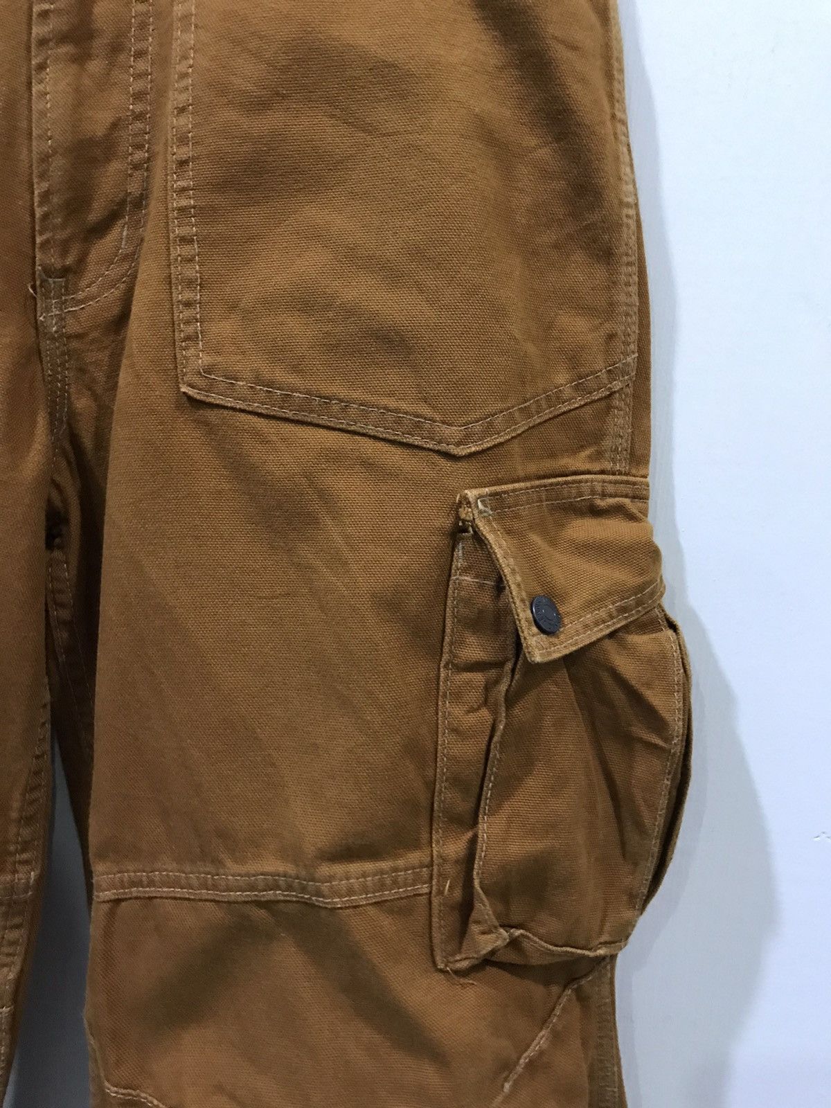 Japanese Brand EVENRIVER Japan WorkWear 40s Design Duck Canvas Cargo Pant Size US 28 / EU 44 - 4 Thumbnail