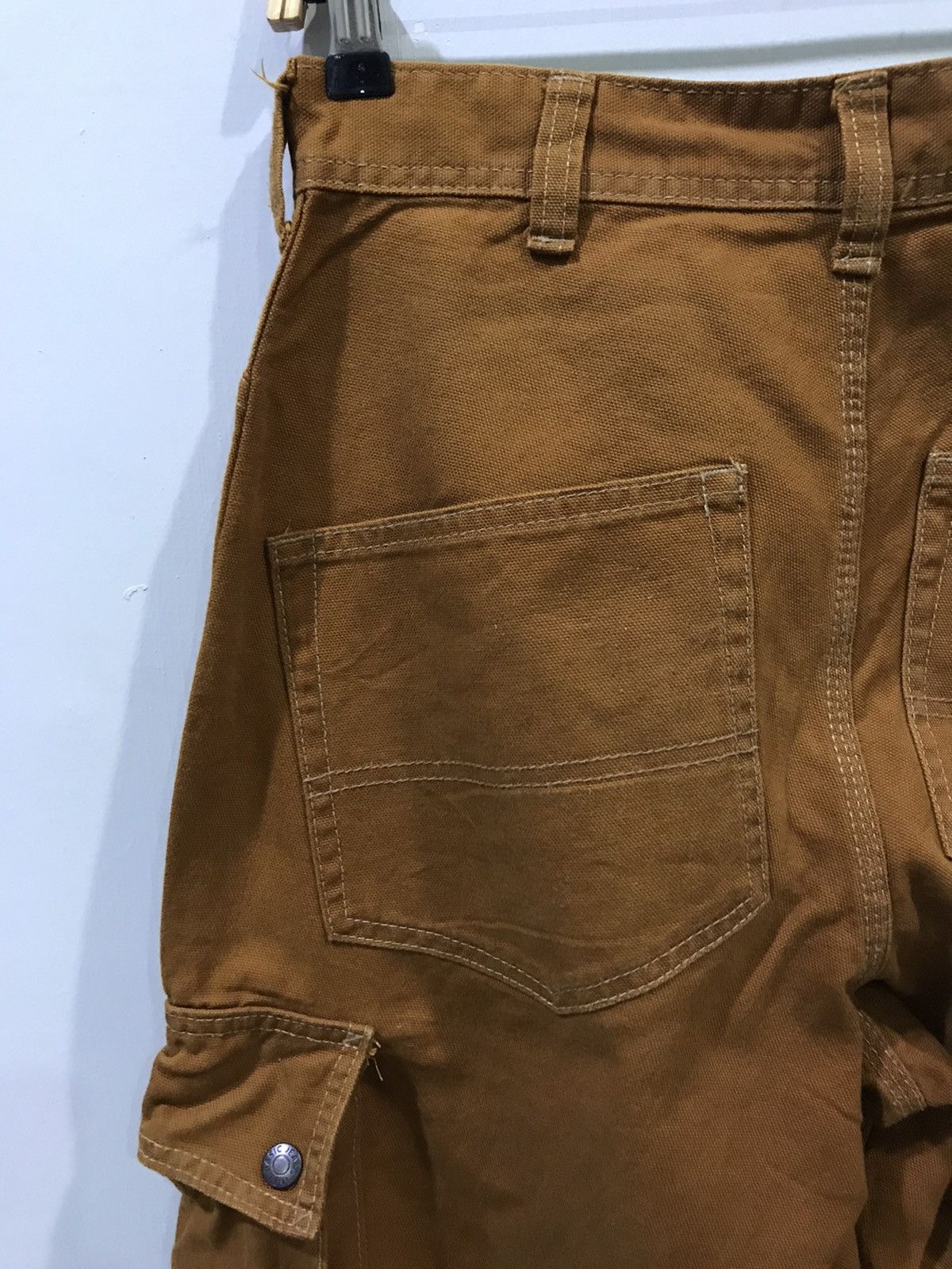 Japanese Brand EVENRIVER Japan WorkWear 40s Design Duck Canvas Cargo Pant Size US 28 / EU 44 - 10 Thumbnail