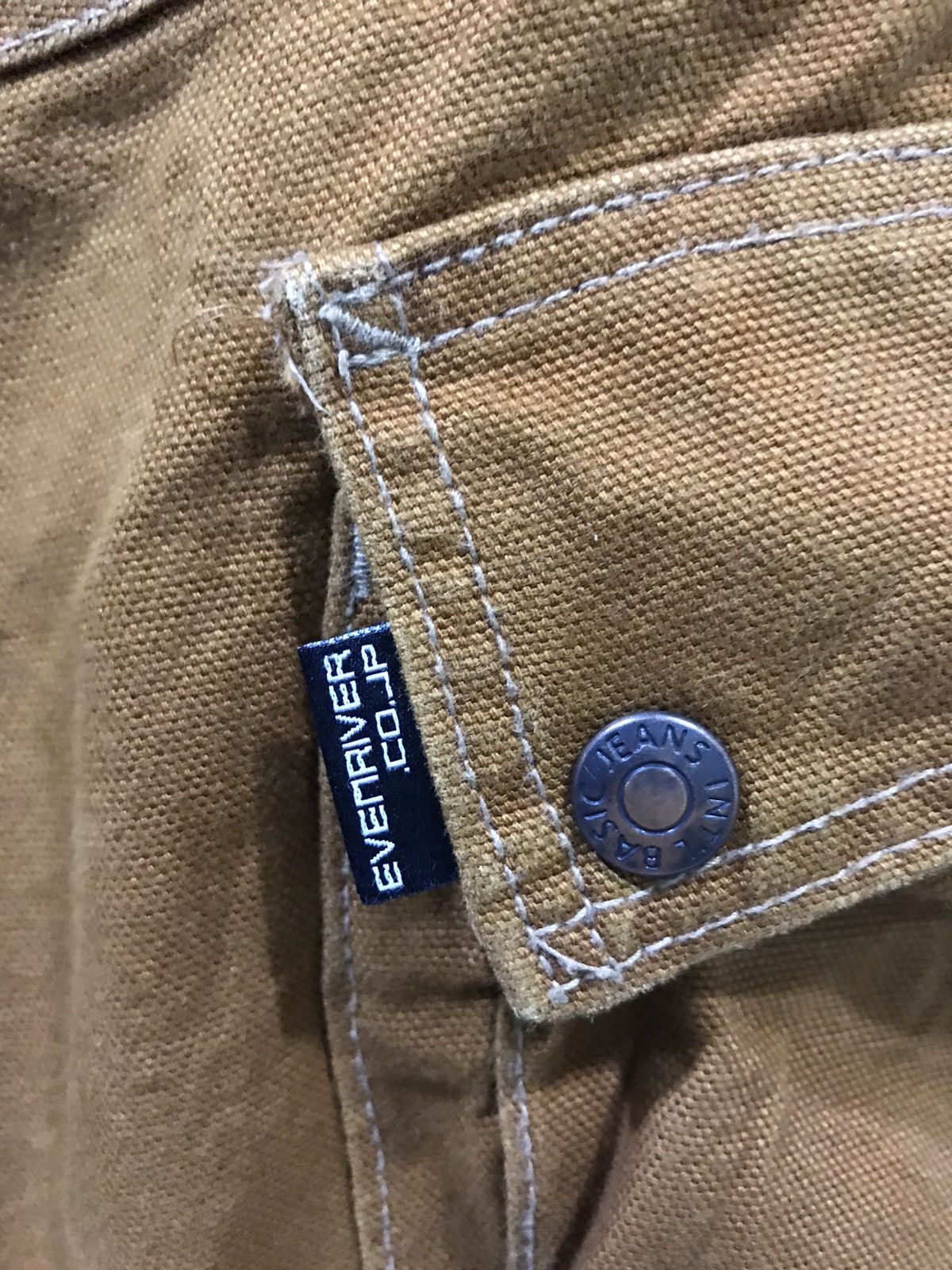 Japanese Brand EVENRIVER Japan WorkWear 40s Design Duck Canvas Cargo Pant Size US 28 / EU 44 - 15 Thumbnail
