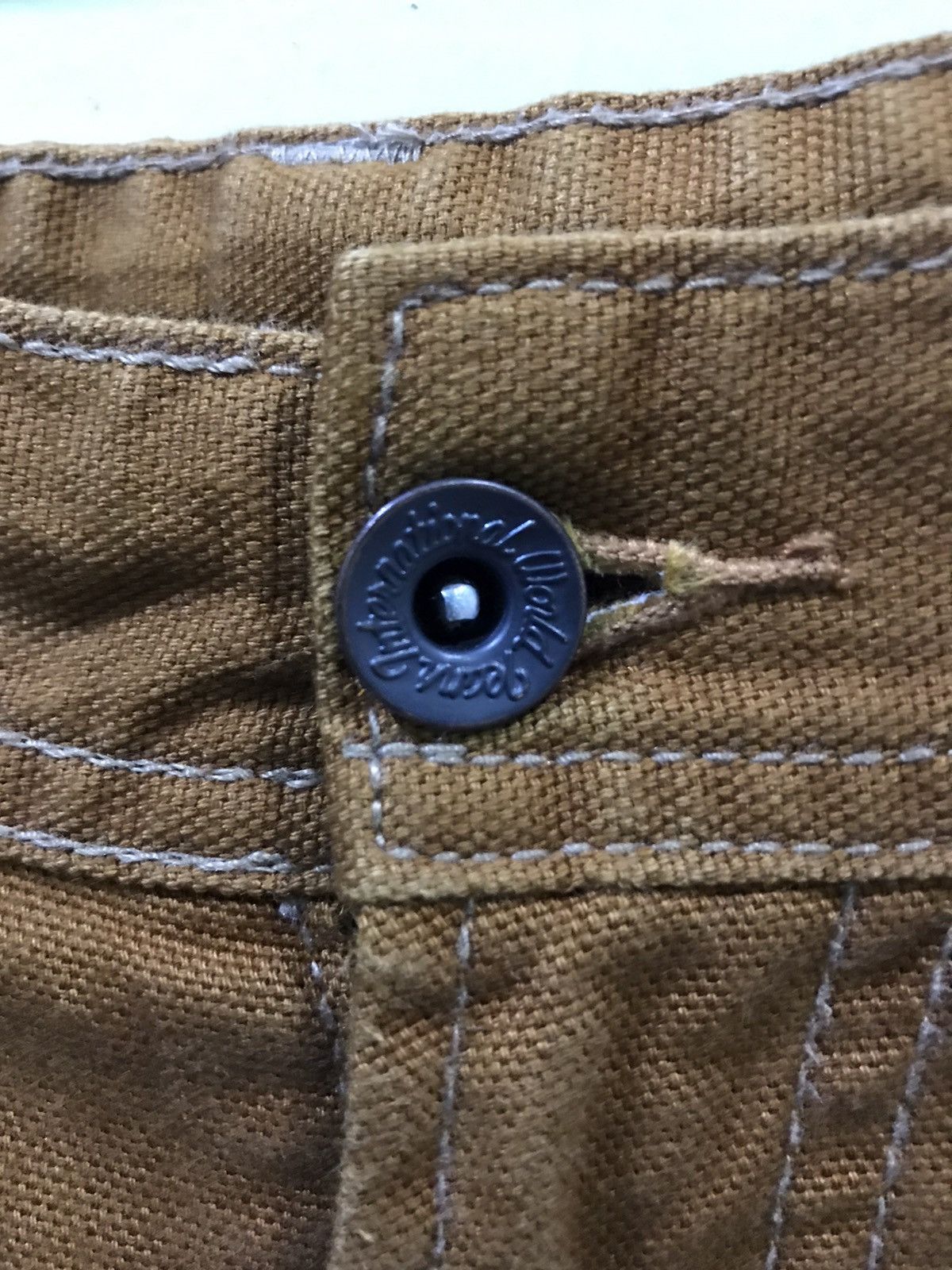 Japanese Brand EVENRIVER Japan WorkWear 40s Design Duck Canvas Cargo Pant Size US 28 / EU 44 - 7 Thumbnail