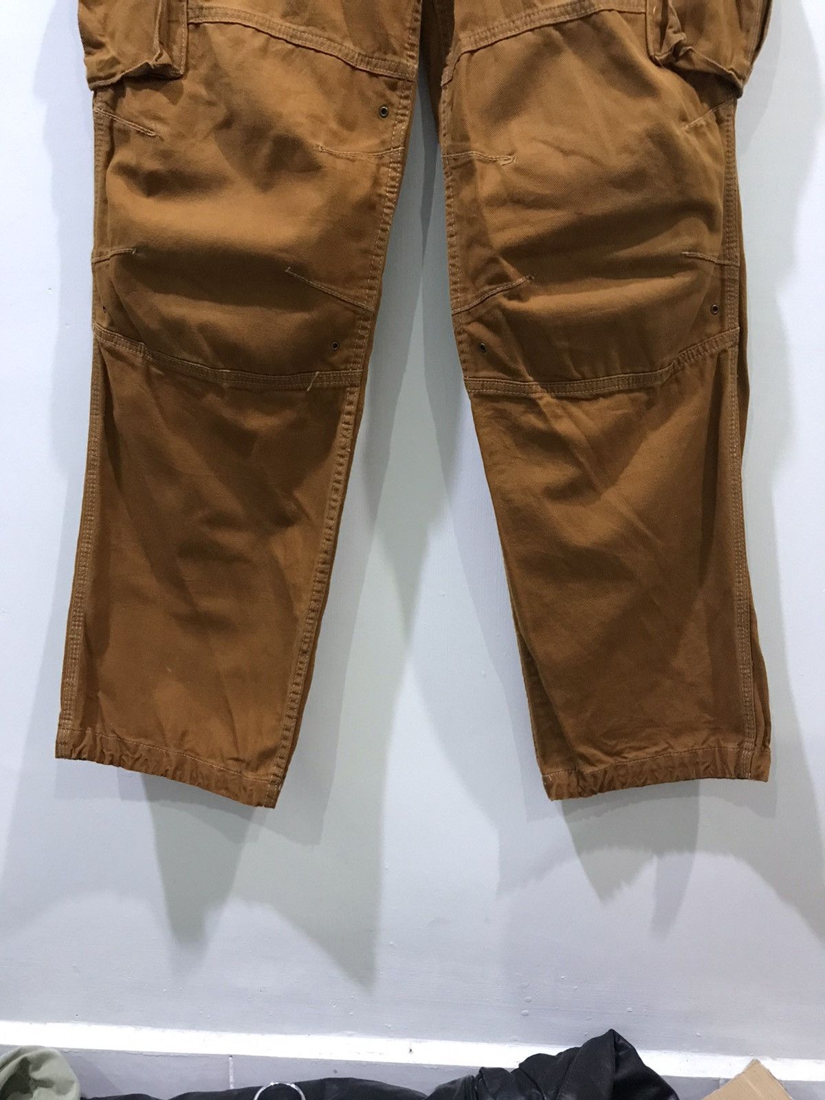 Japanese Brand EVENRIVER Japan WorkWear 40s Design Duck Canvas Cargo Pant Size US 28 / EU 44 - 6 Thumbnail