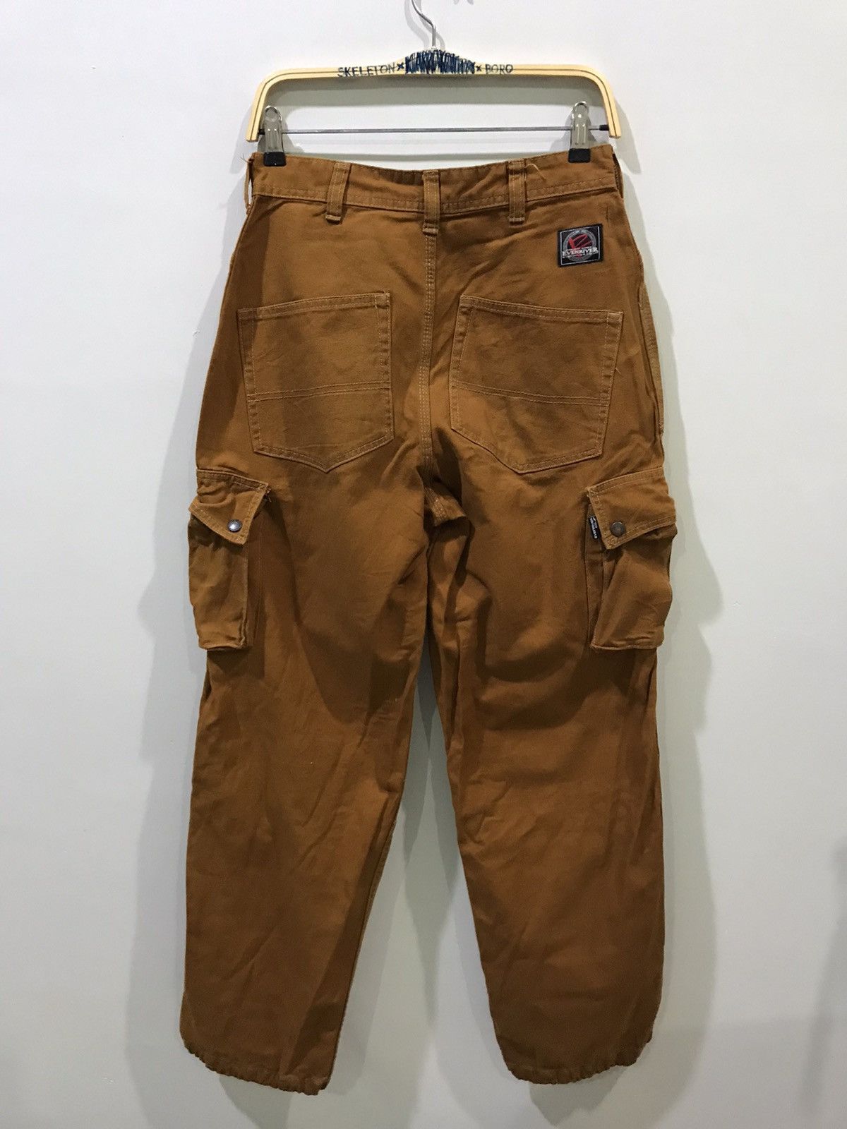 Japanese Brand EVENRIVER Japan WorkWear 40s Design Duck Canvas Cargo Pant Size US 28 / EU 44 - 8 Thumbnail