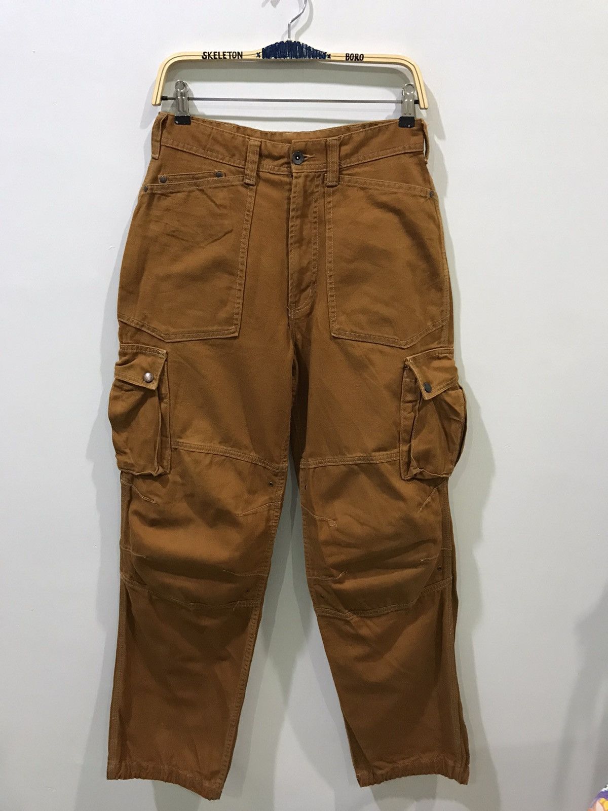 Japanese Brand EVENRIVER Japan WorkWear 40s Design Duck Canvas Cargo Pant Size US 28 / EU 44 - 1 Thumbnail